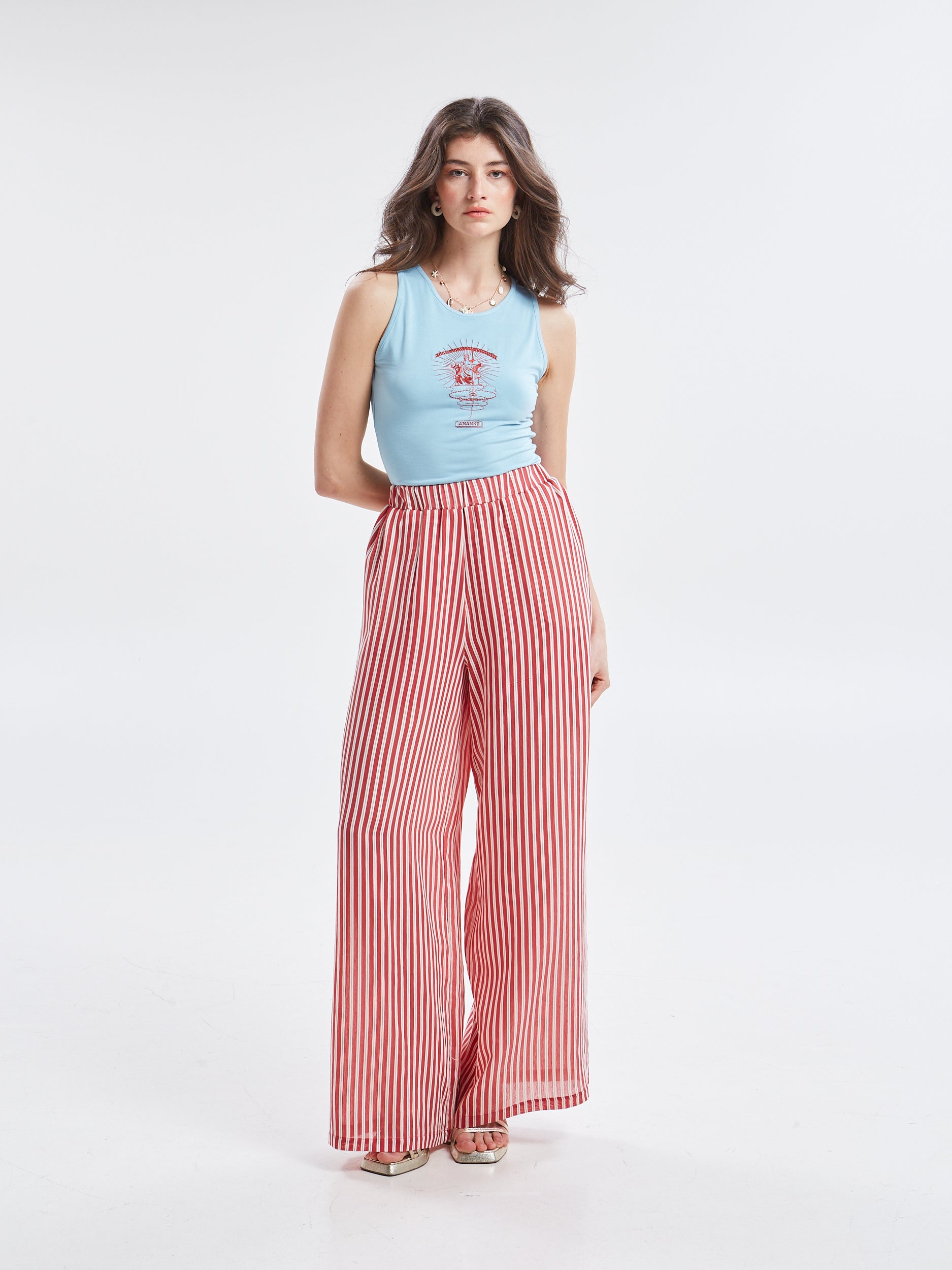 Liora striped red pants