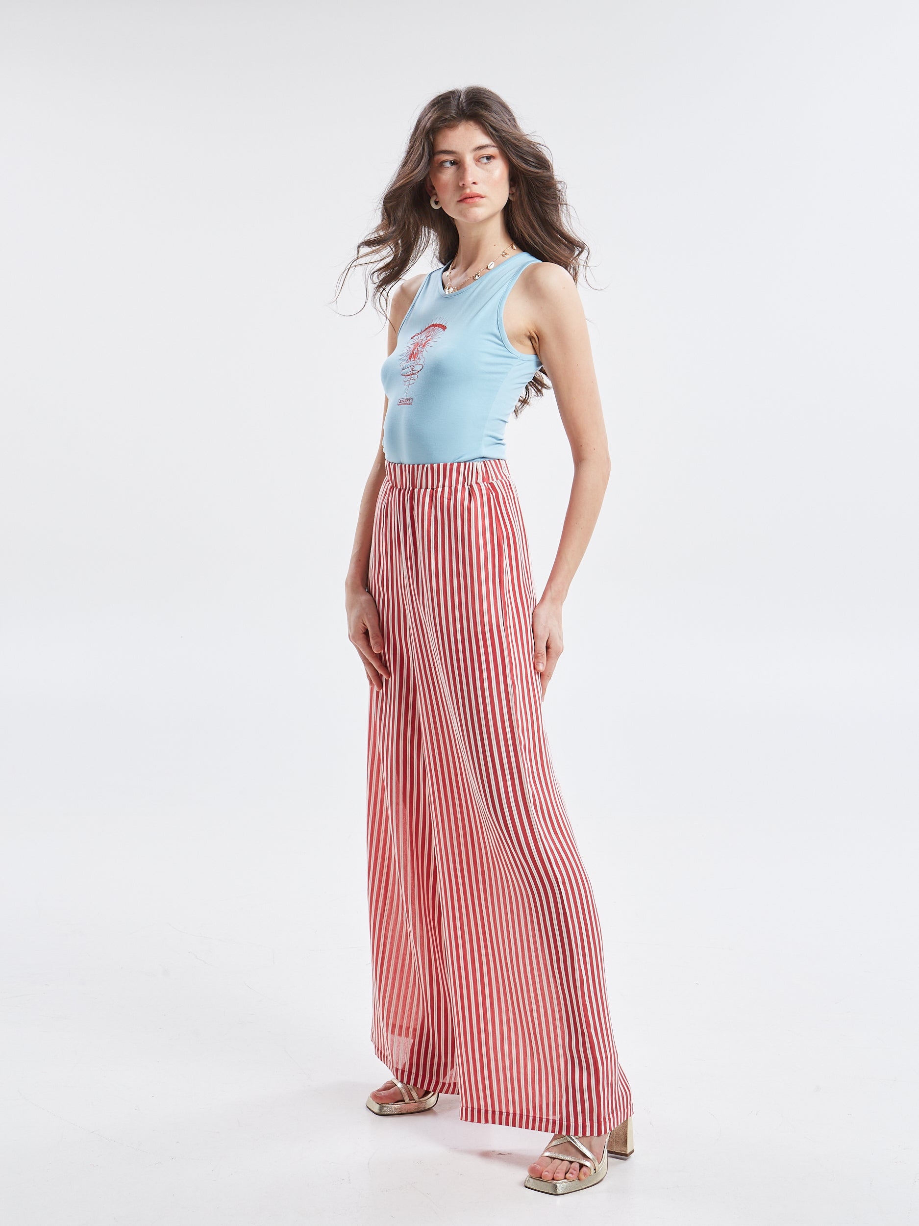 Liora striped red pants