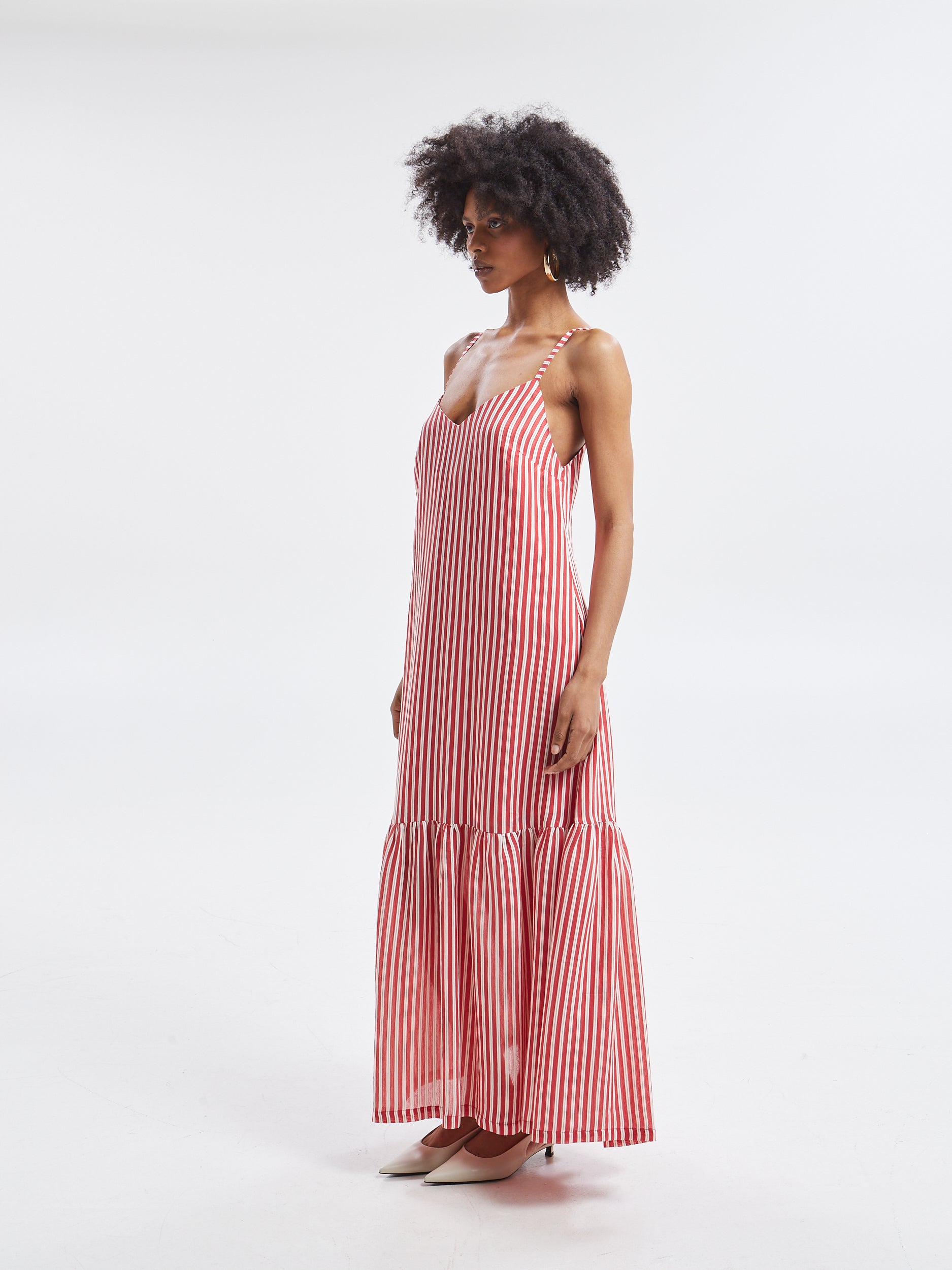 Liora striped red dress
