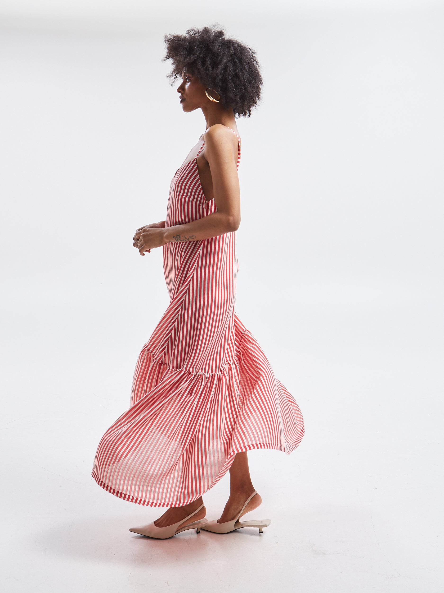 Liora striped red dress – Ananke