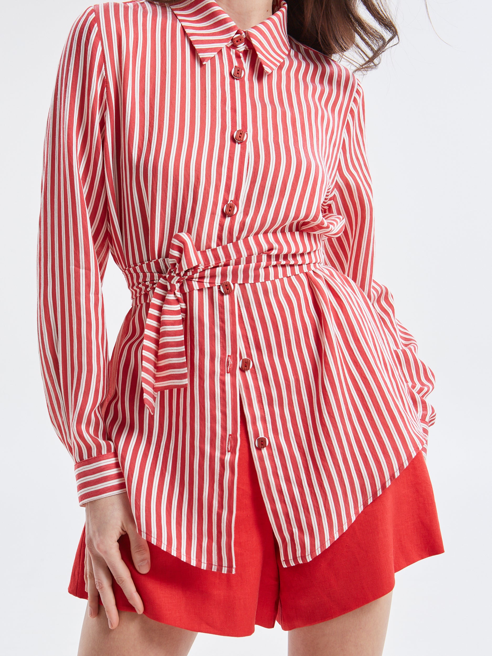 Liora striped red shirt
