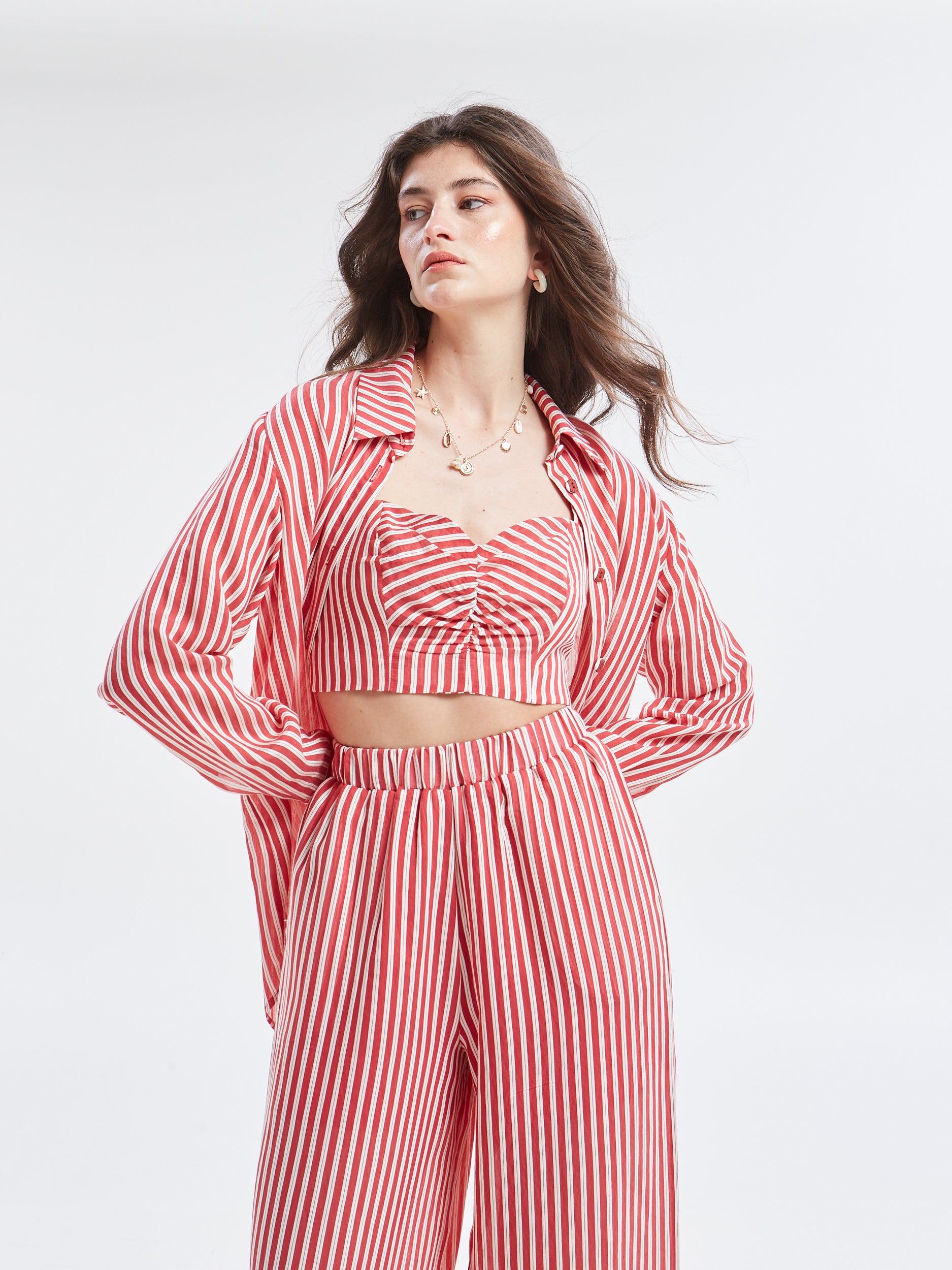 Liora striped red shirt