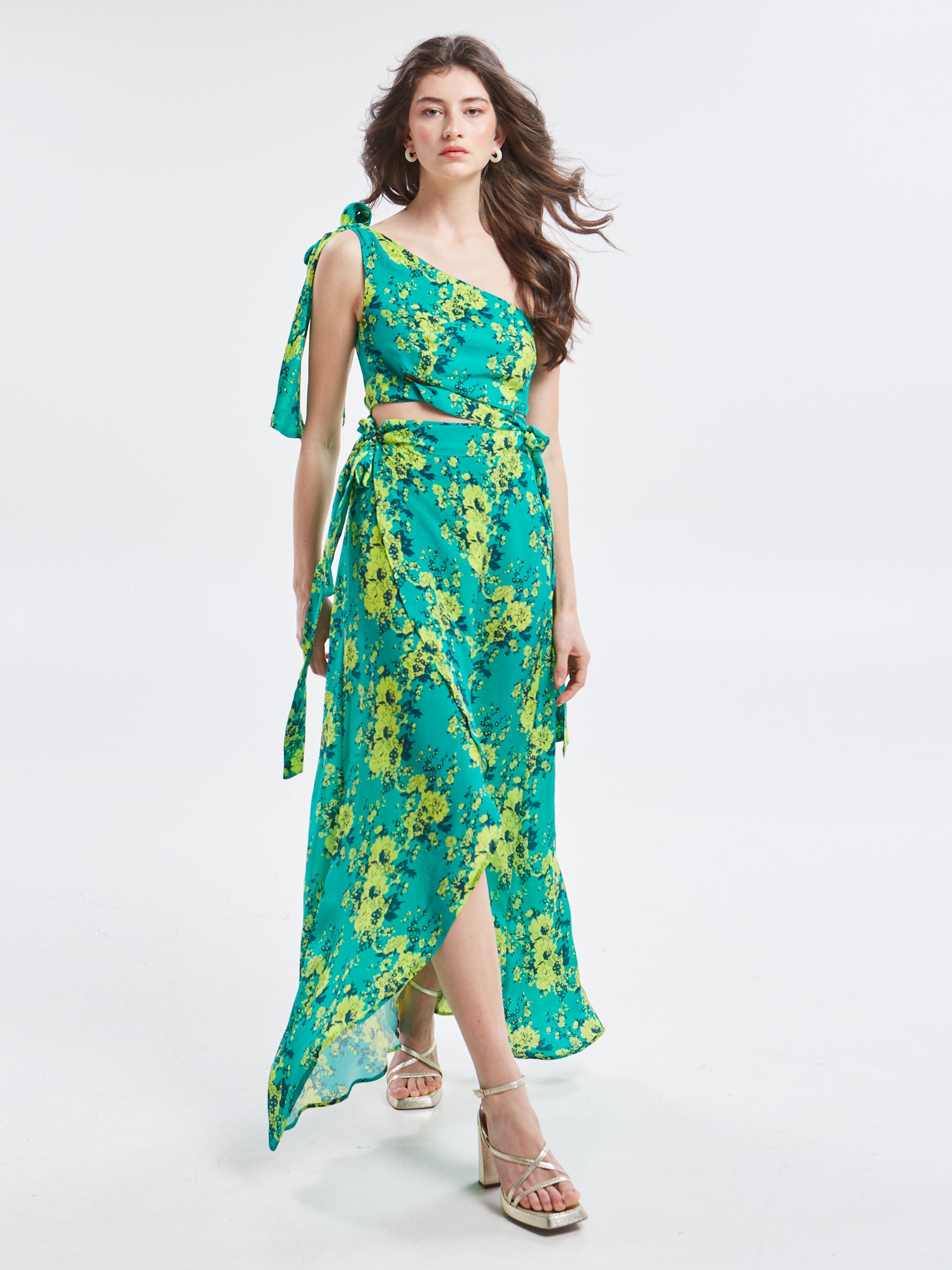 Tahlia cupro one shoulder top