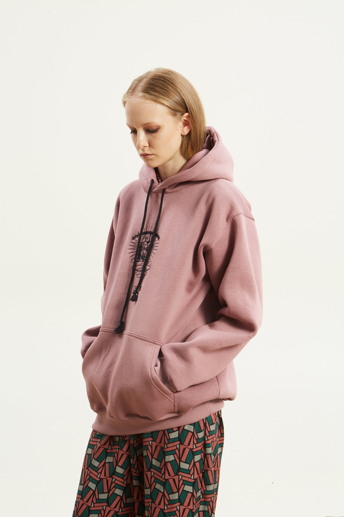Ananke goddess dusty pink hoodie