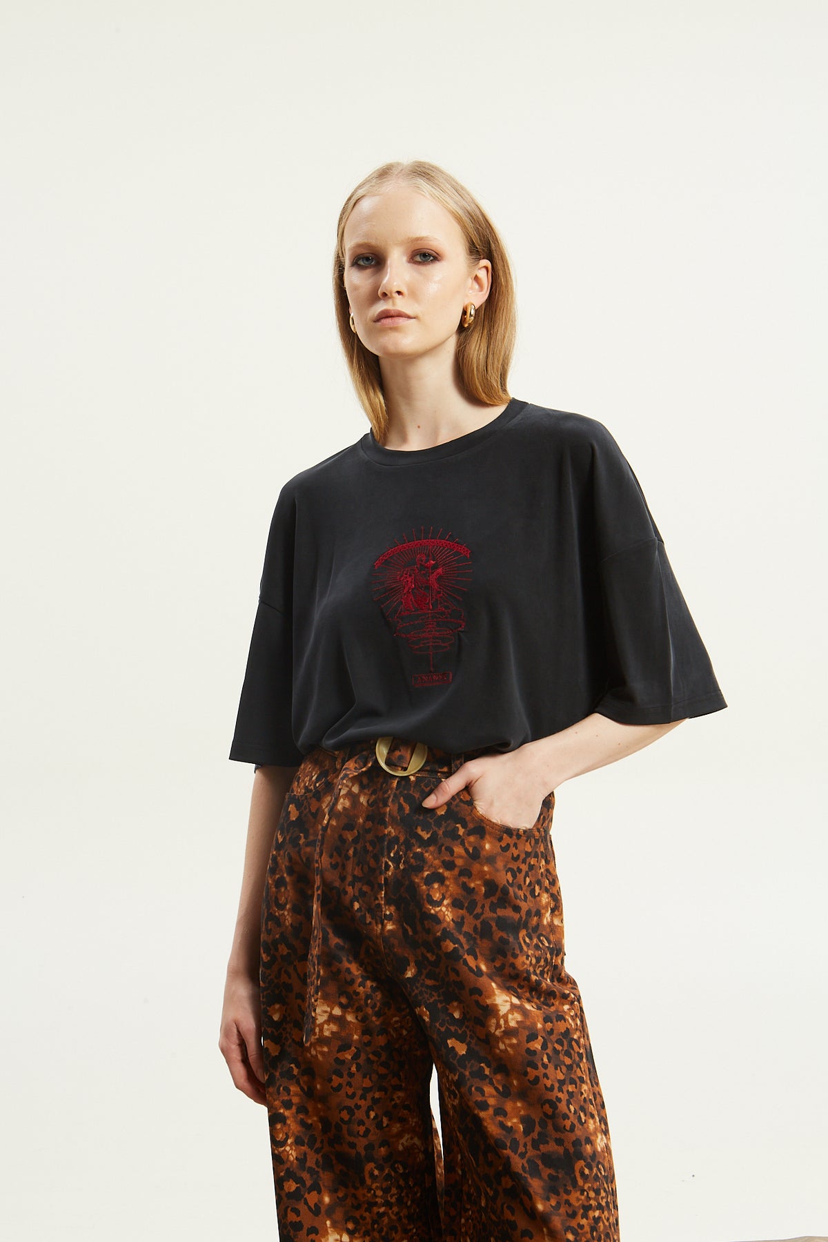 Ananke goddess black t-shirt