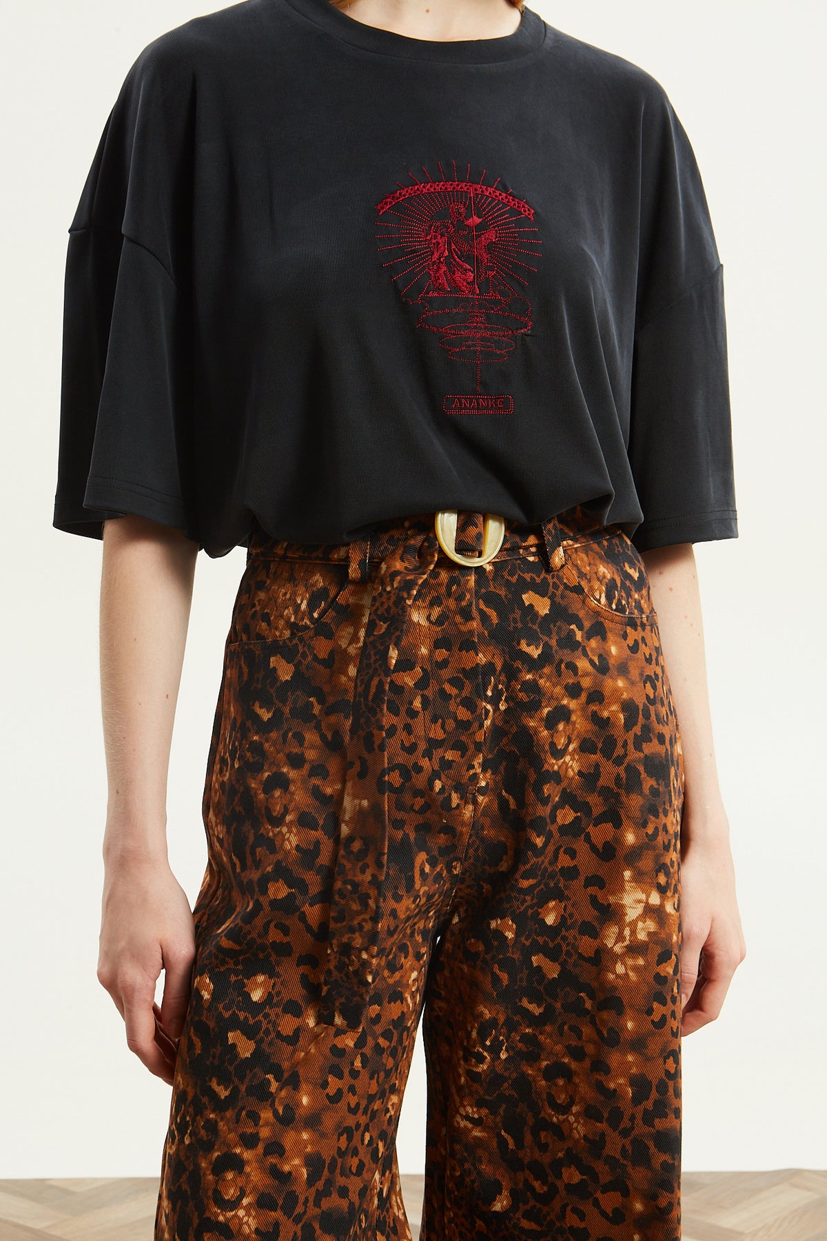Ananke goddess black t-shirt