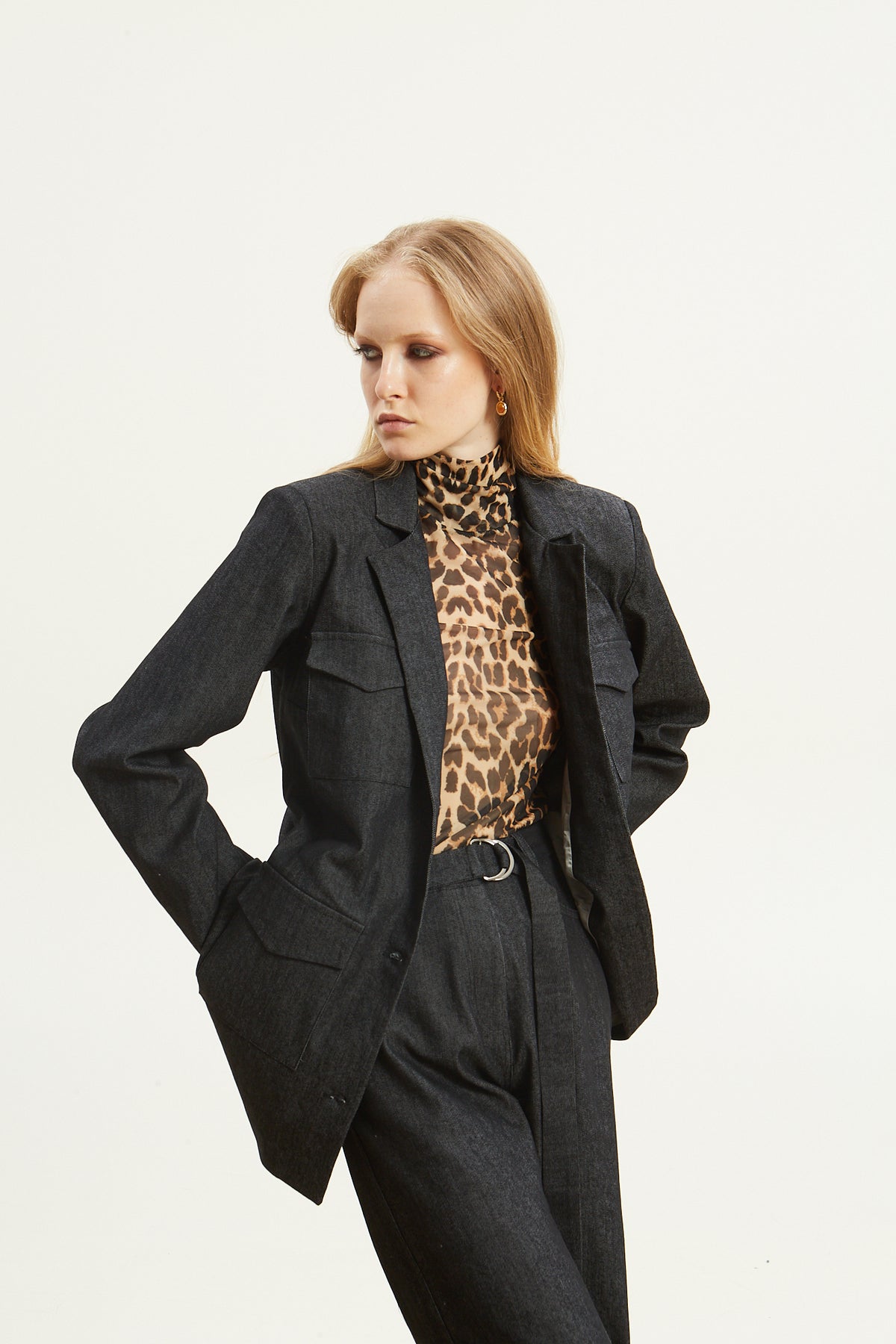 Kali denim black blazer