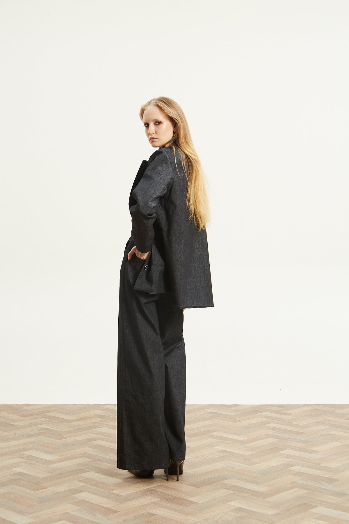Kali denim black blazer