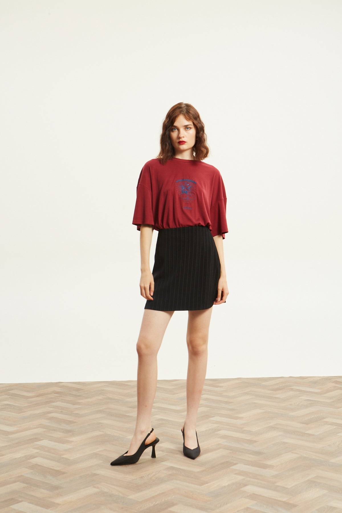Ananke goddess bordeaux t-shirt