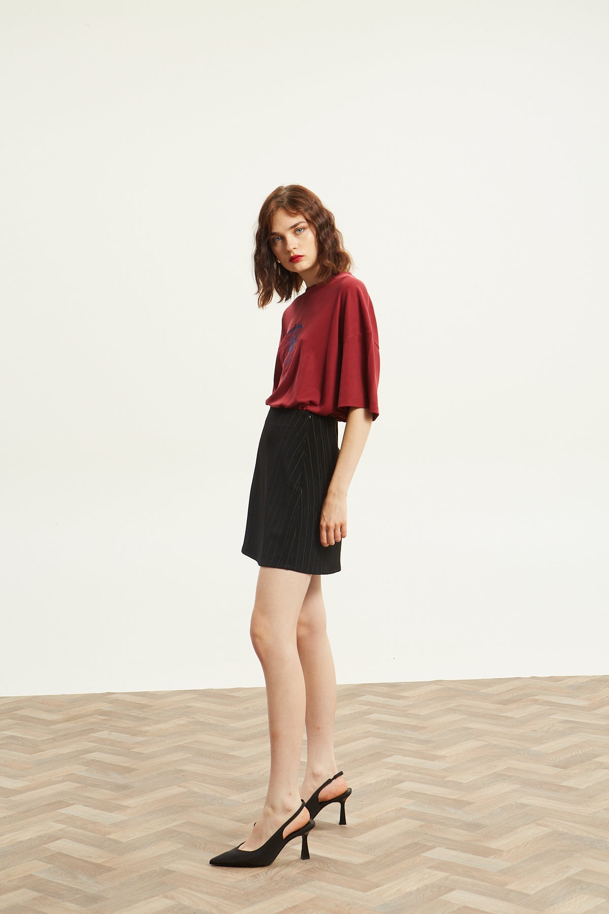Ananke goddess bordeaux t-shirt
