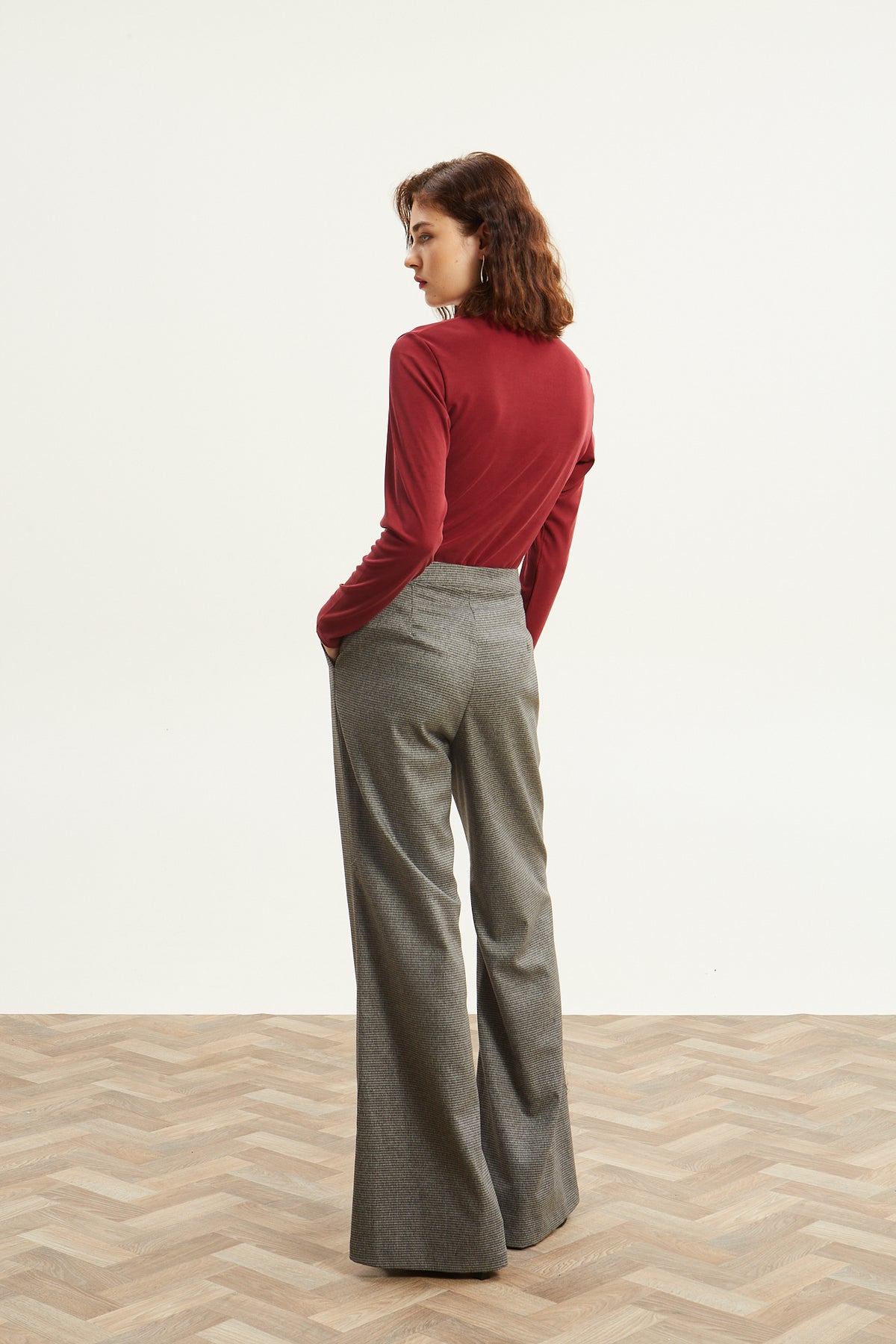 Nina polo bordeaux top