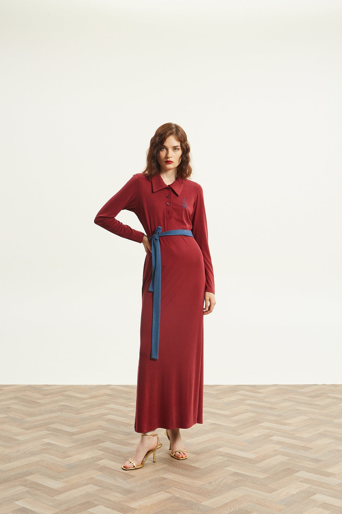 Nina polo bordeaux dress