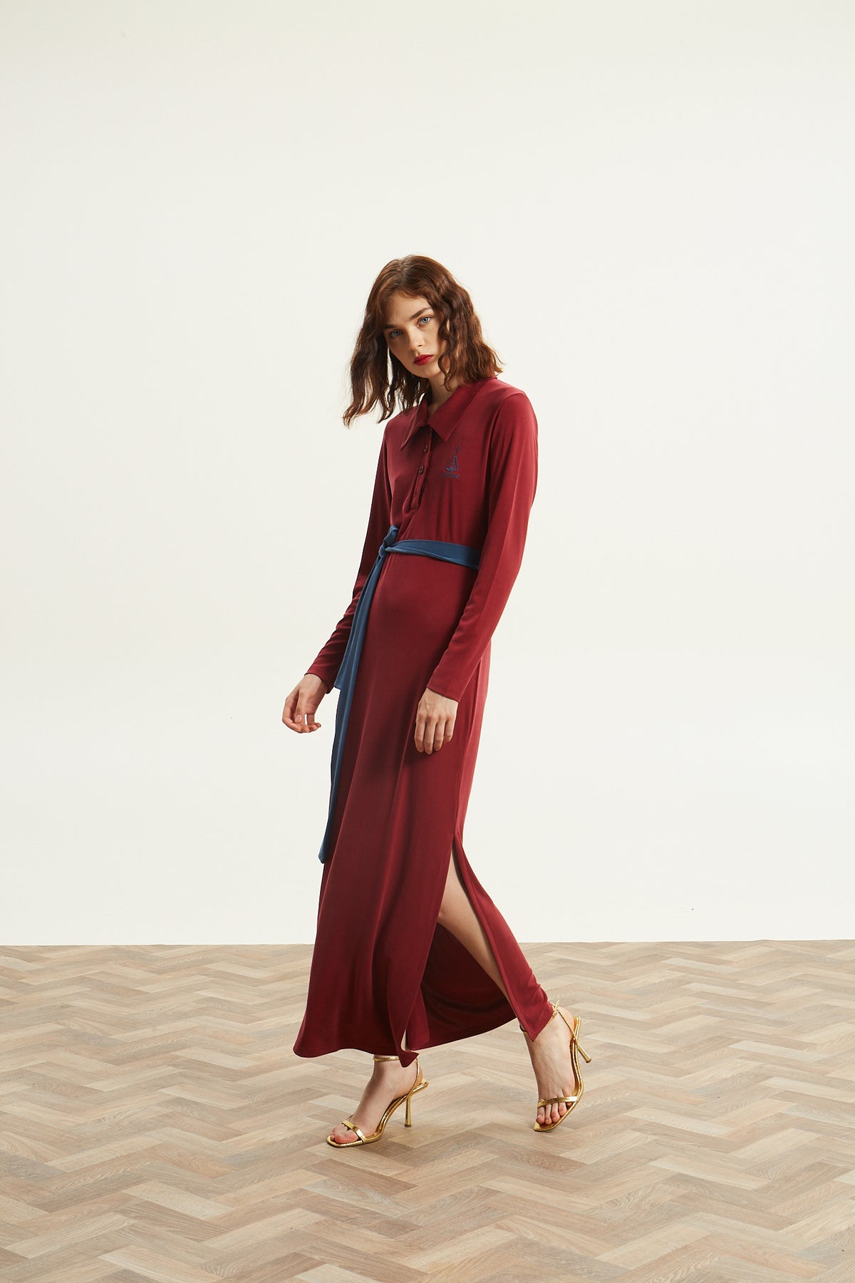Nina polo bordeaux dress