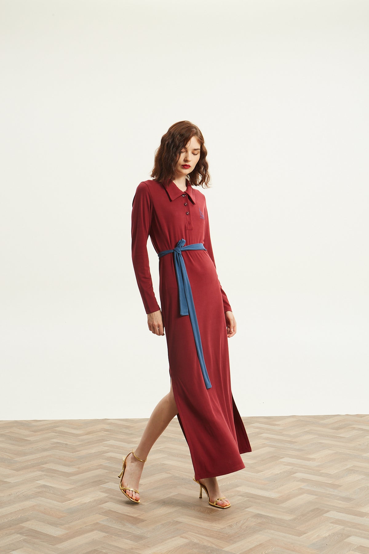 Nina polo bordeaux dress