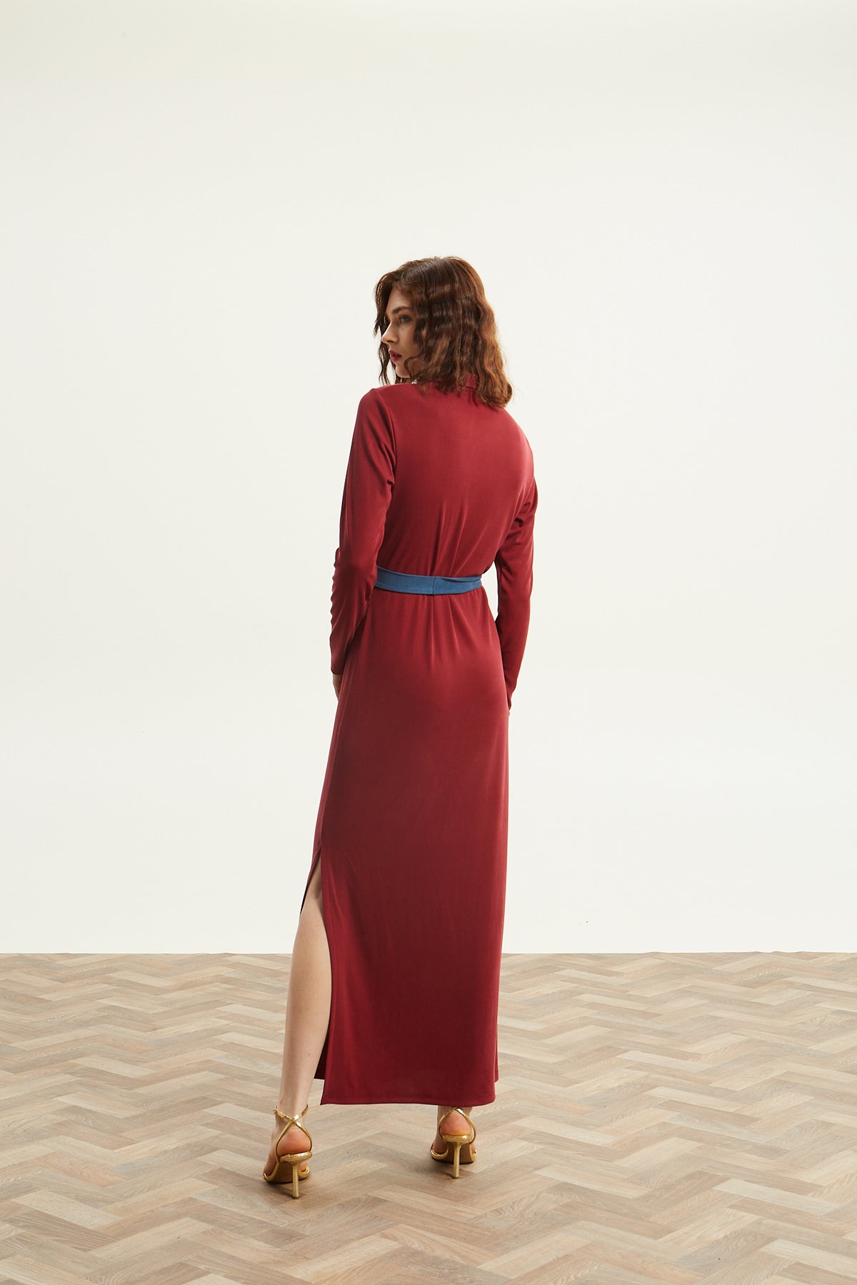 Nina polo bordeaux dress