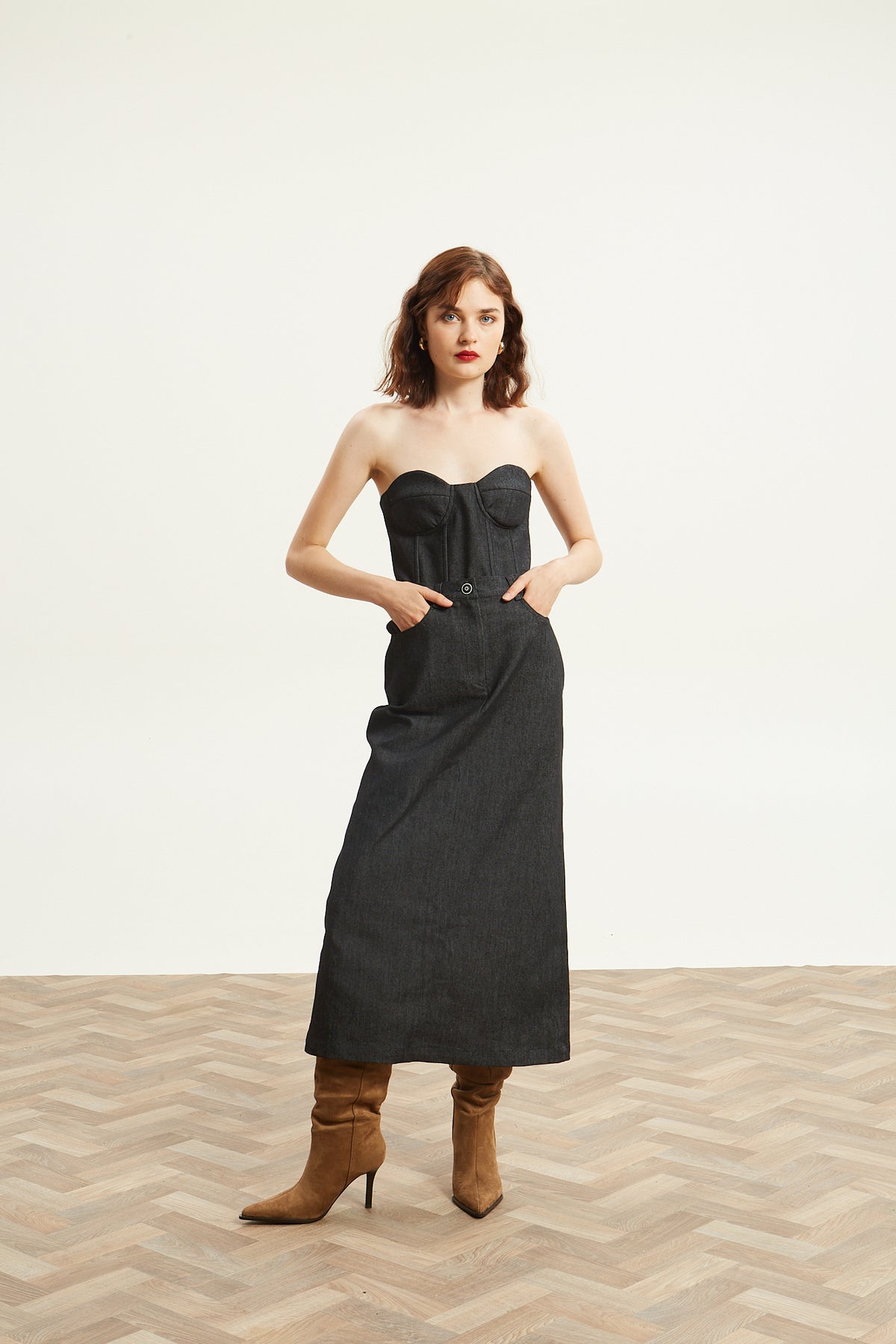 Kali denim black skirt