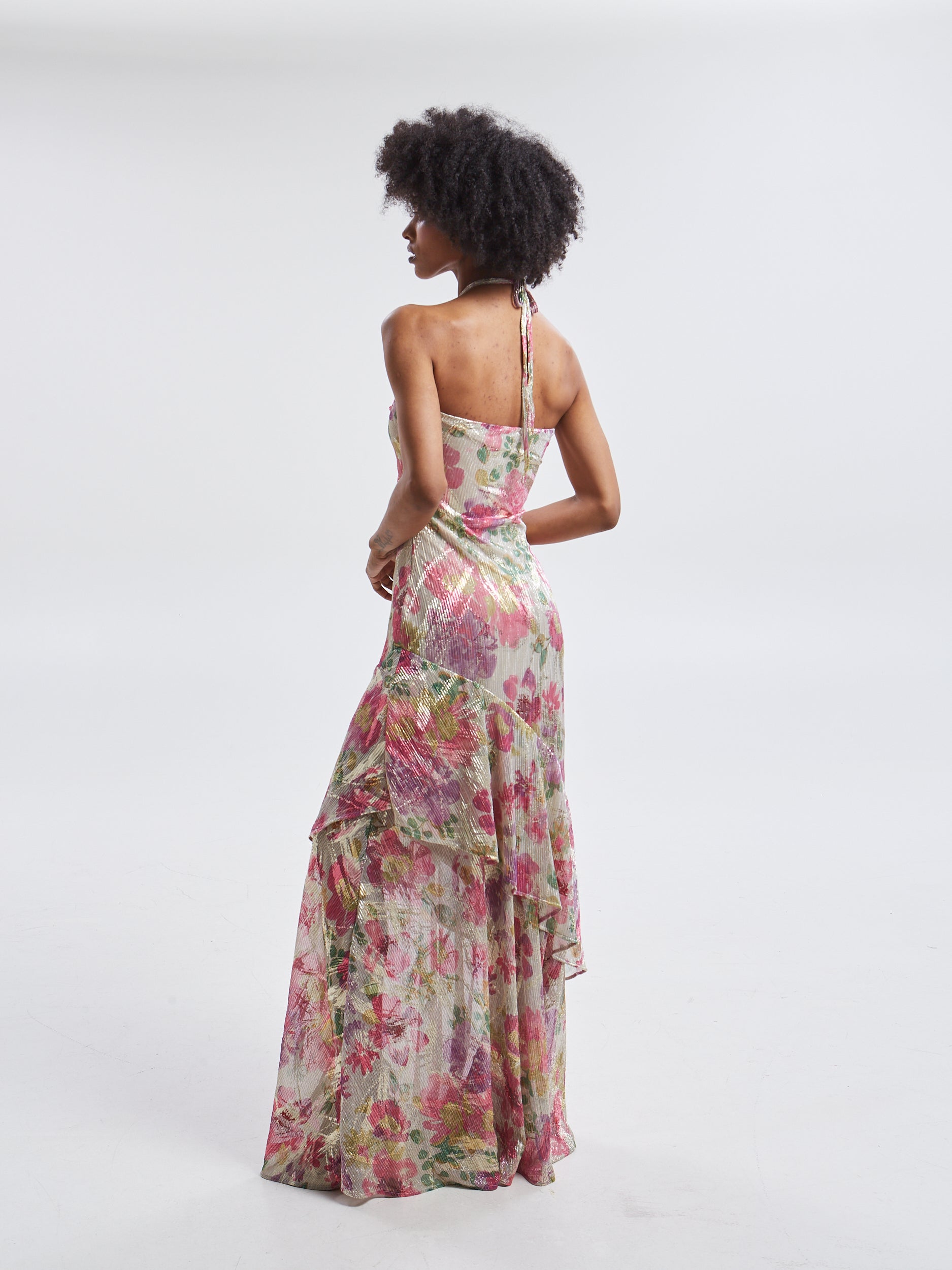Amaris ruffle floral dress