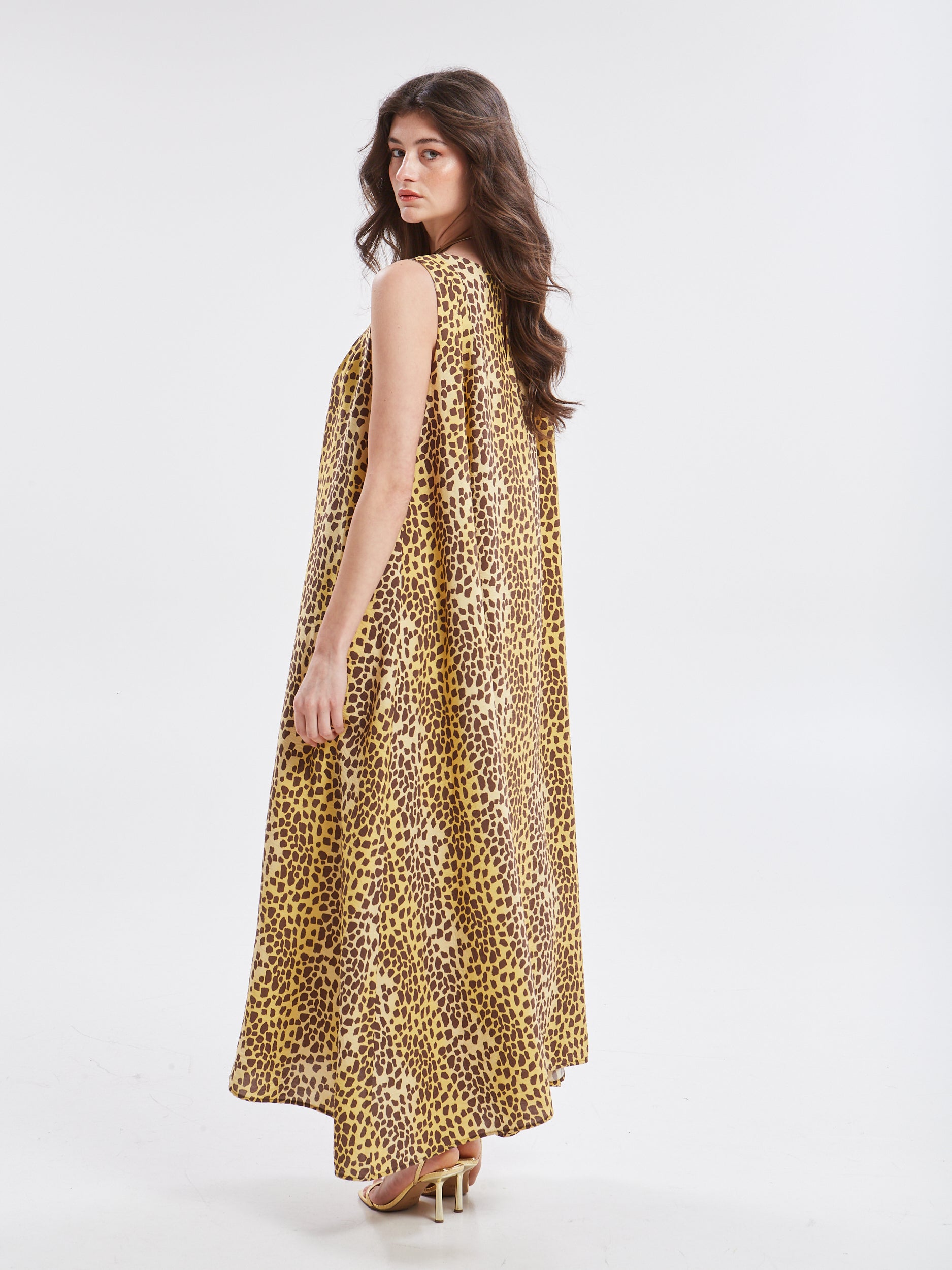 Leslie rayon leopard dress