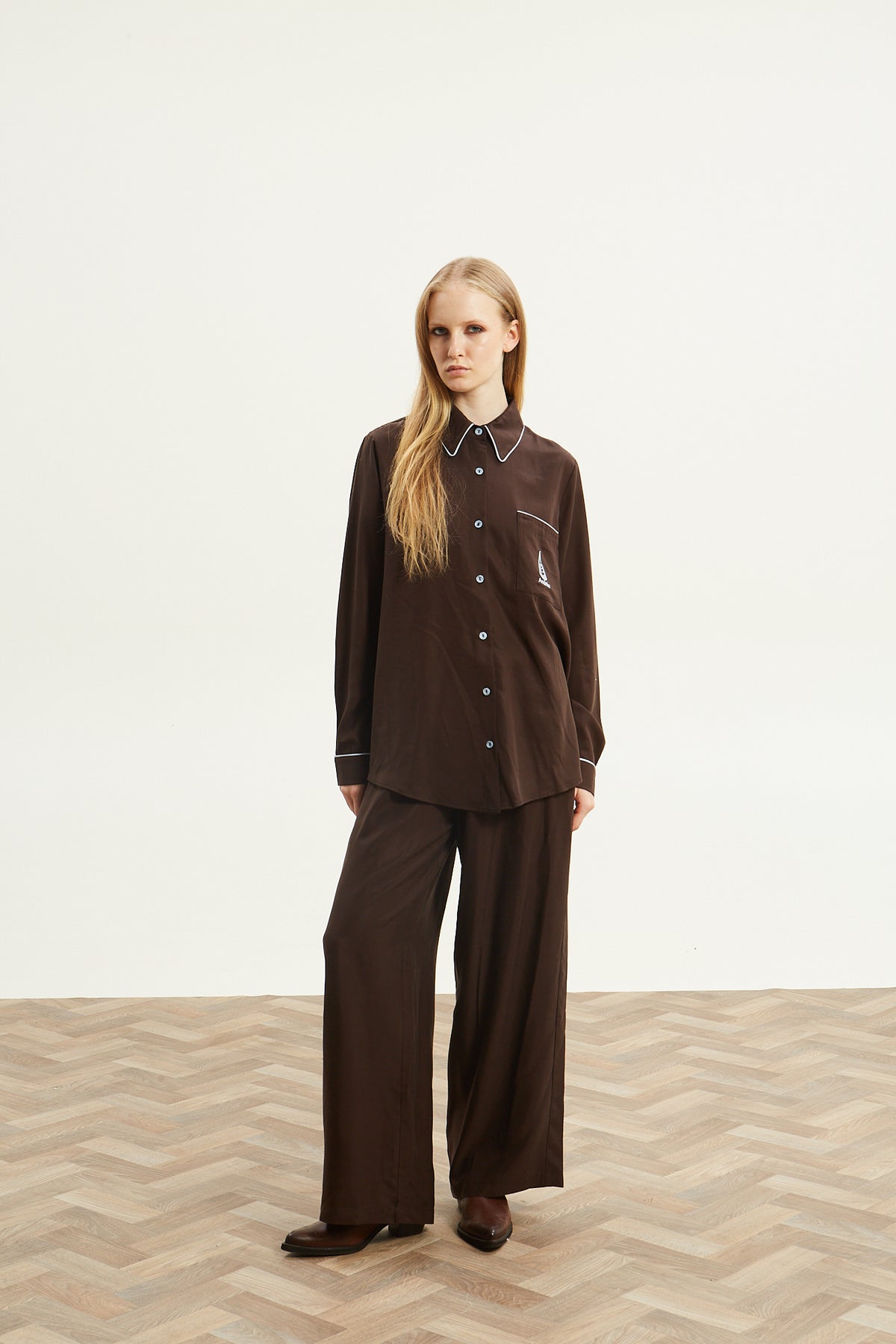 Yuna lyocell brown pants