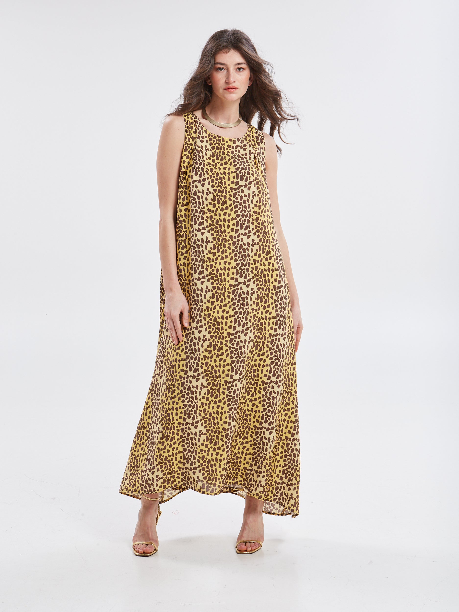 Leslie rayon leopard dress