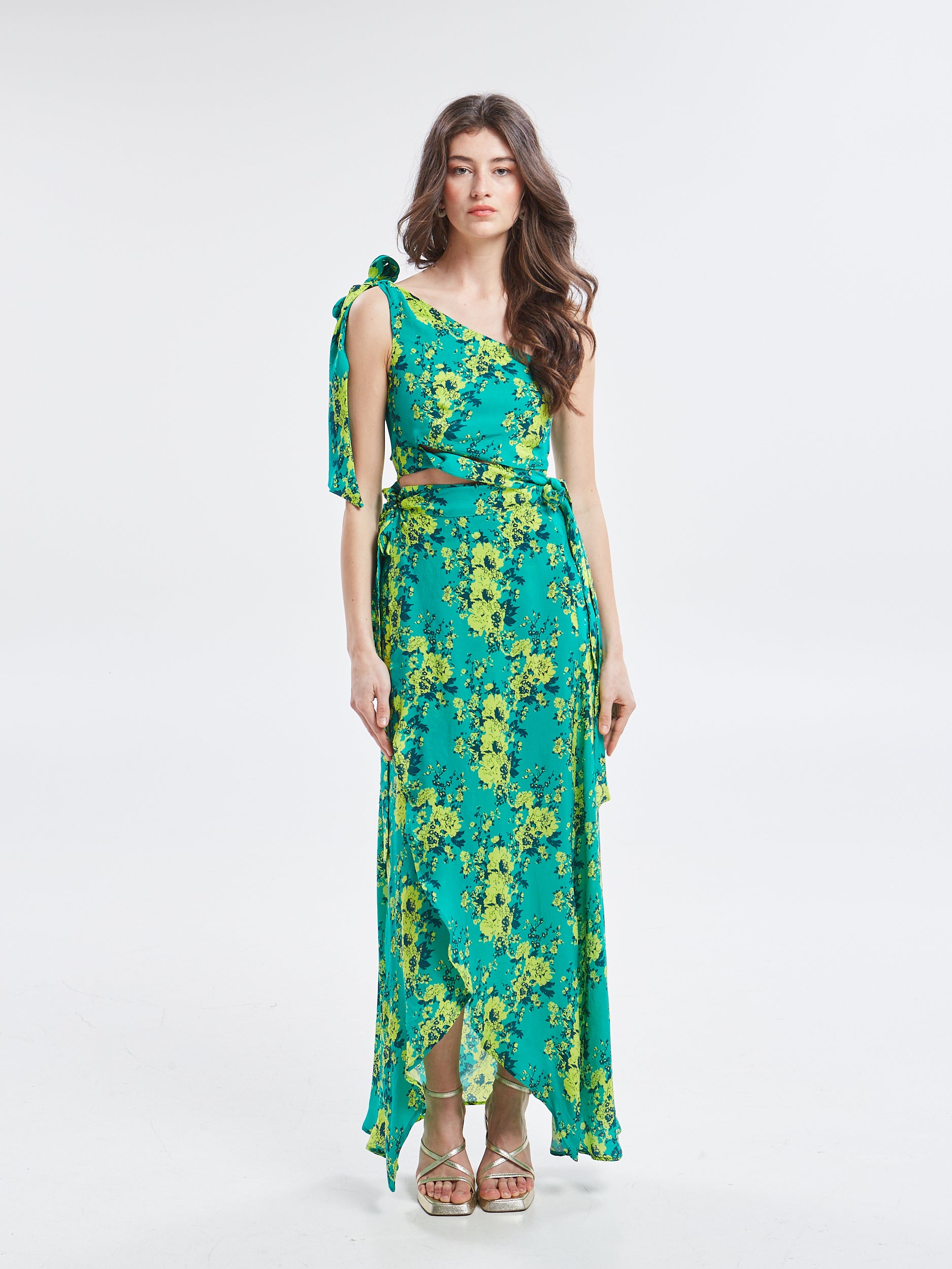 Tahlia cupro wrap skirt