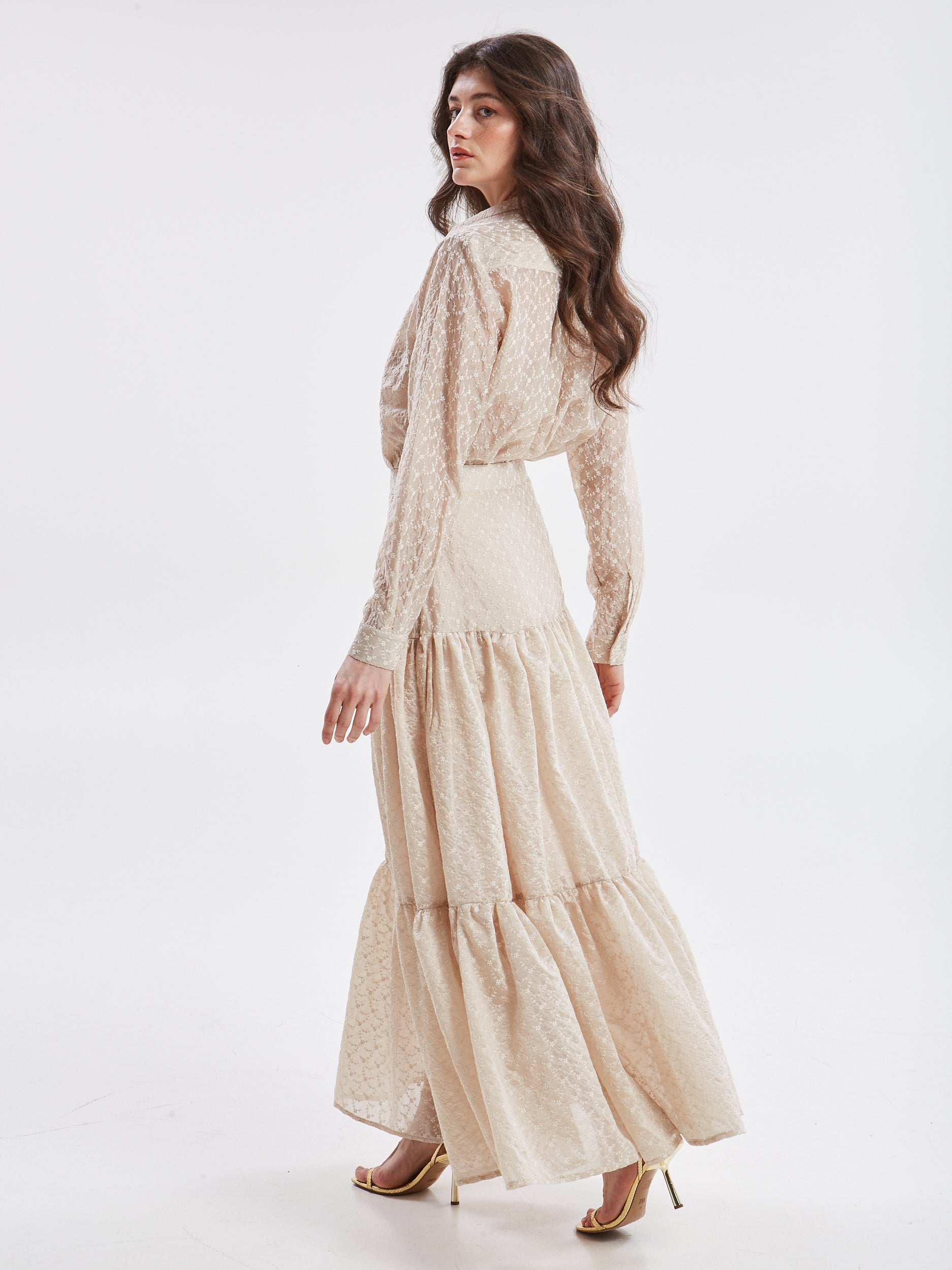 Kaira embroidered ruffle shirt