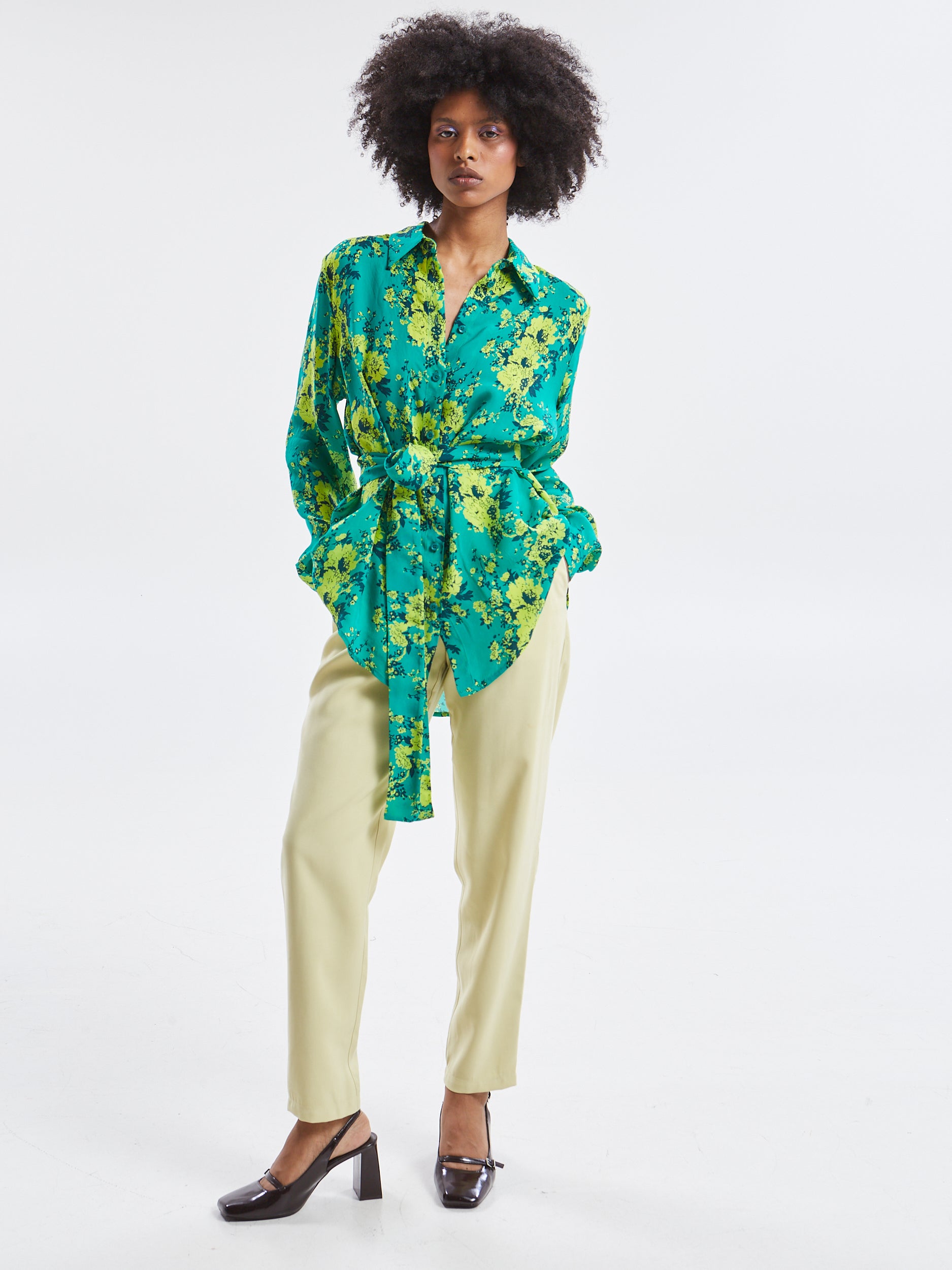 Tahlia cupro floral shirt