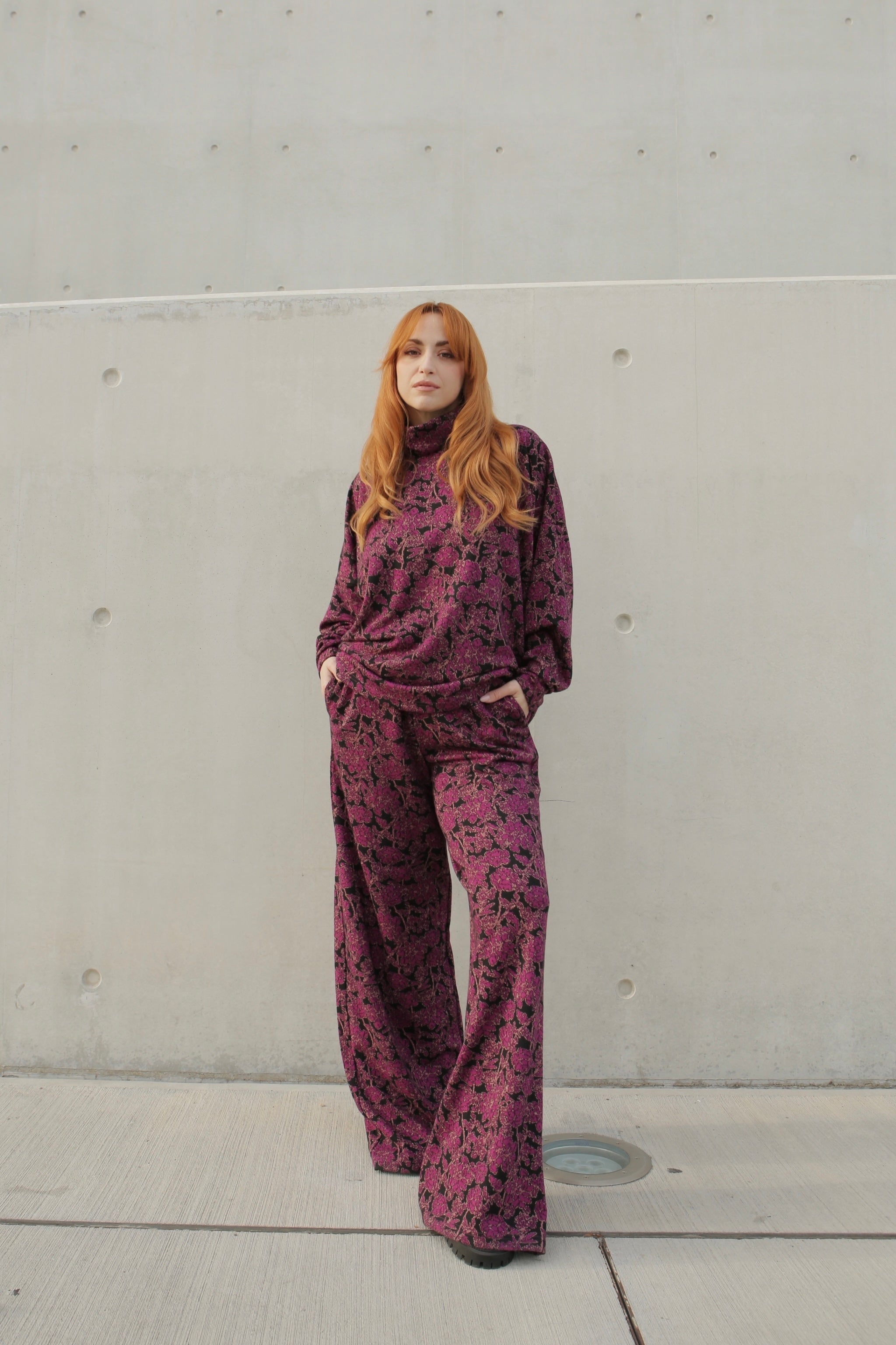 Maeve floral purple sweater