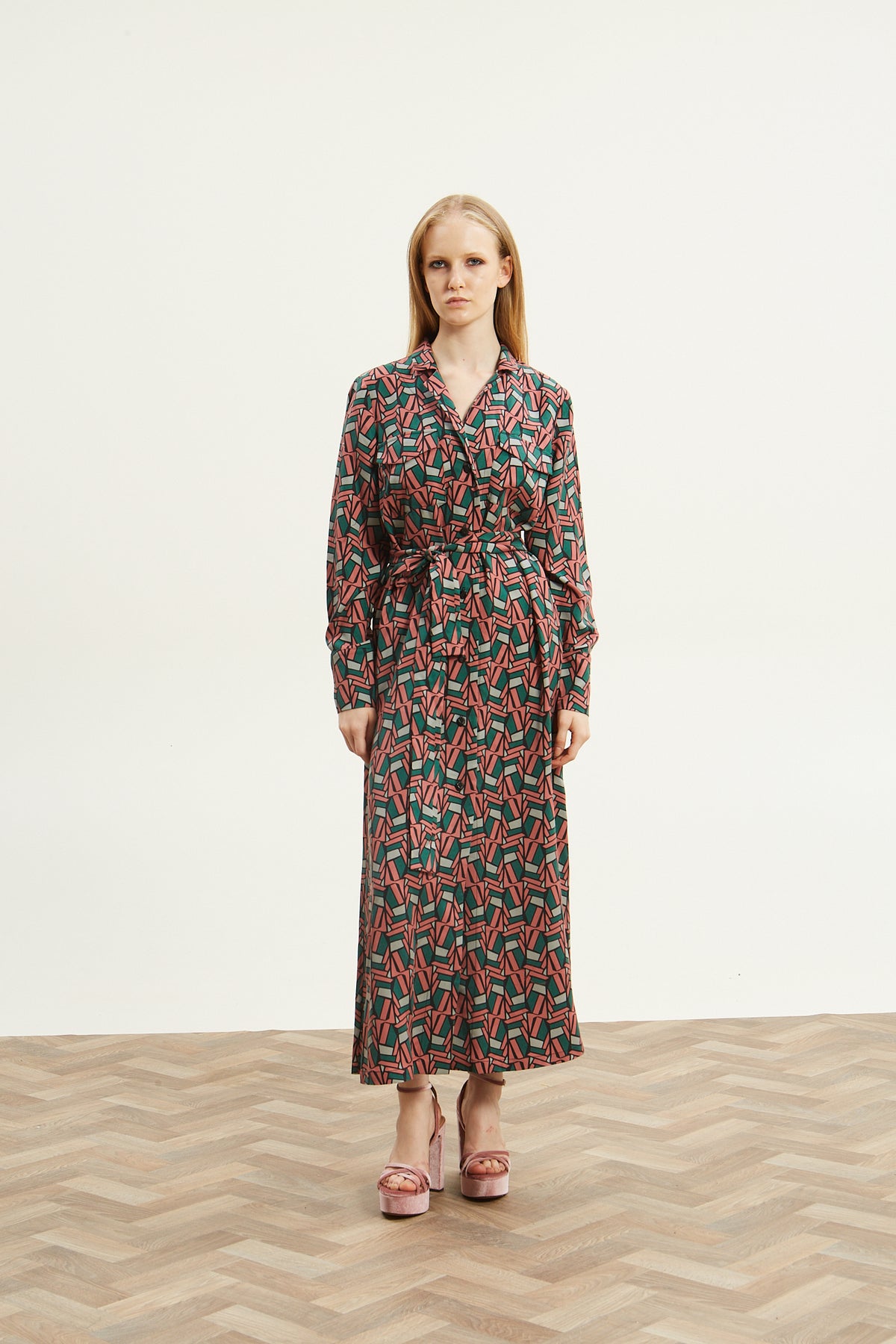 Amora printed shirtdress