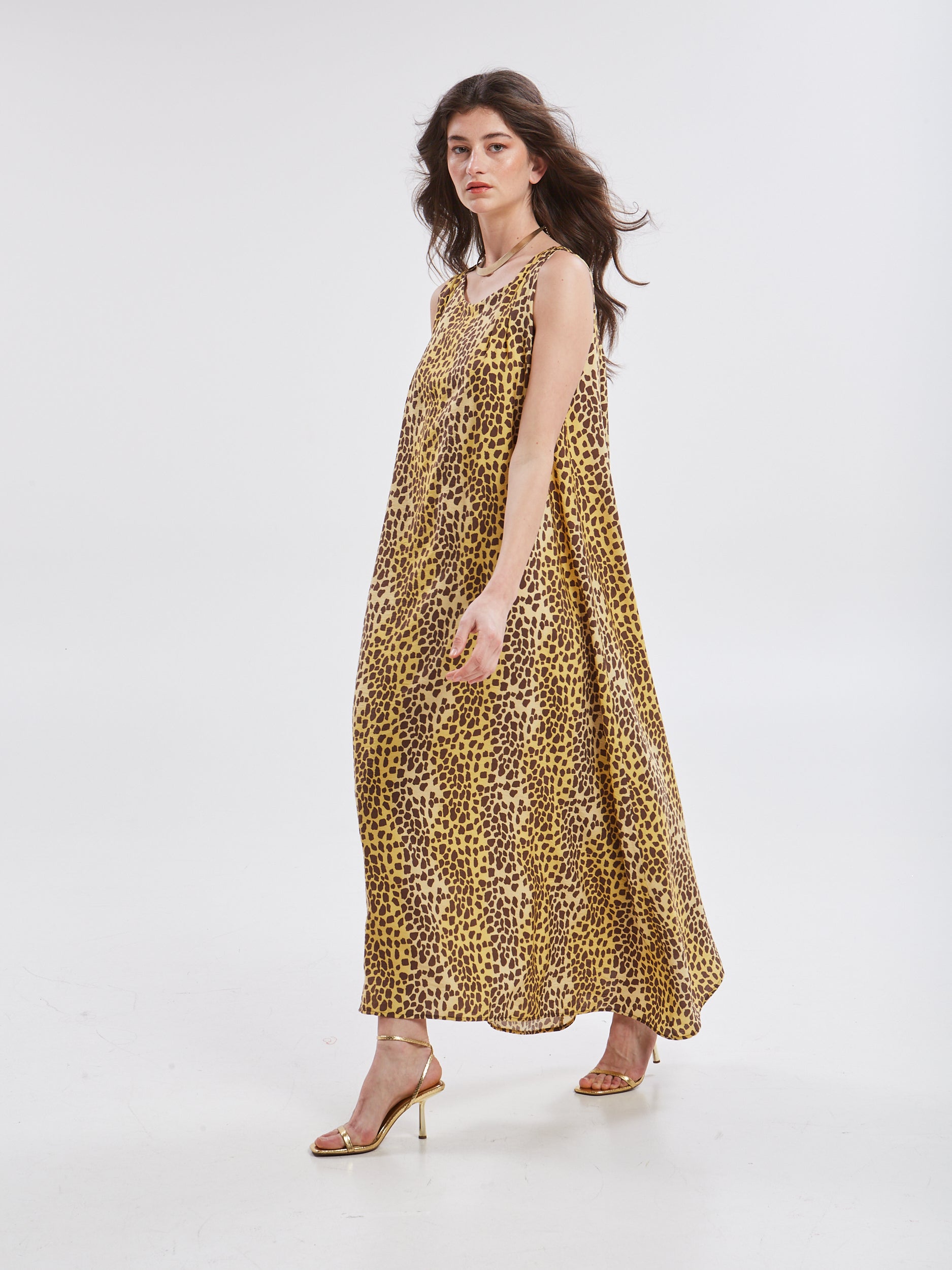 Leslie rayon leopard dress