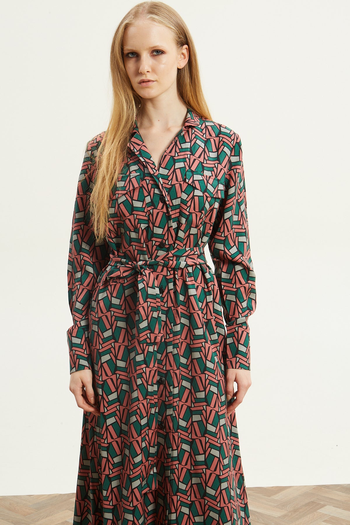 Amora printed shirtdress