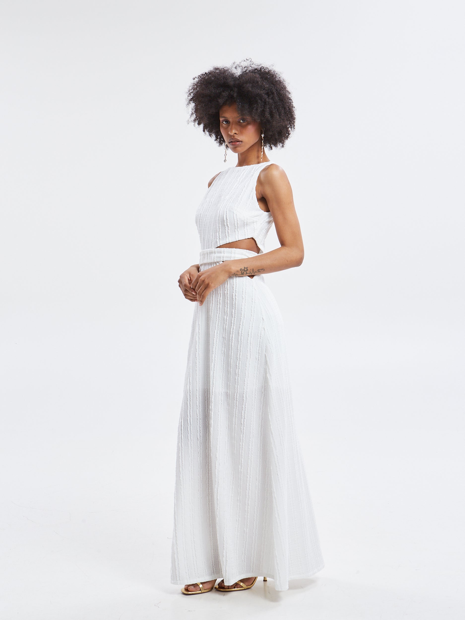 Lucina lace cut out white dress