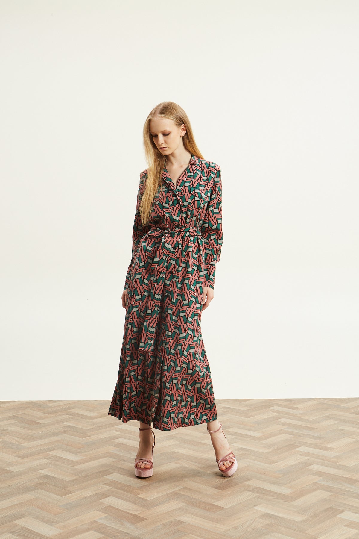 Amora printed shirtdress