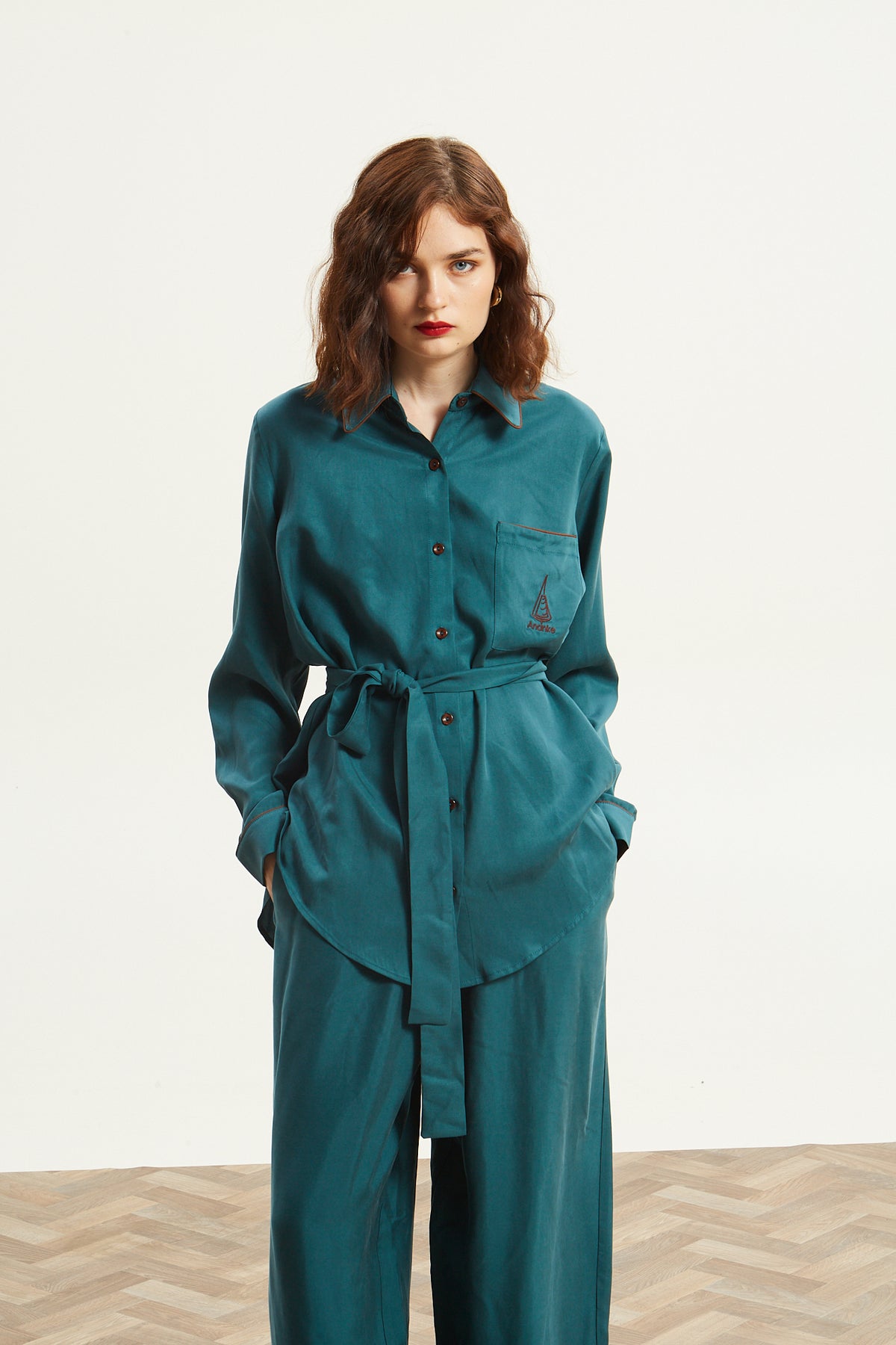 Yuna lyocell emerald pants