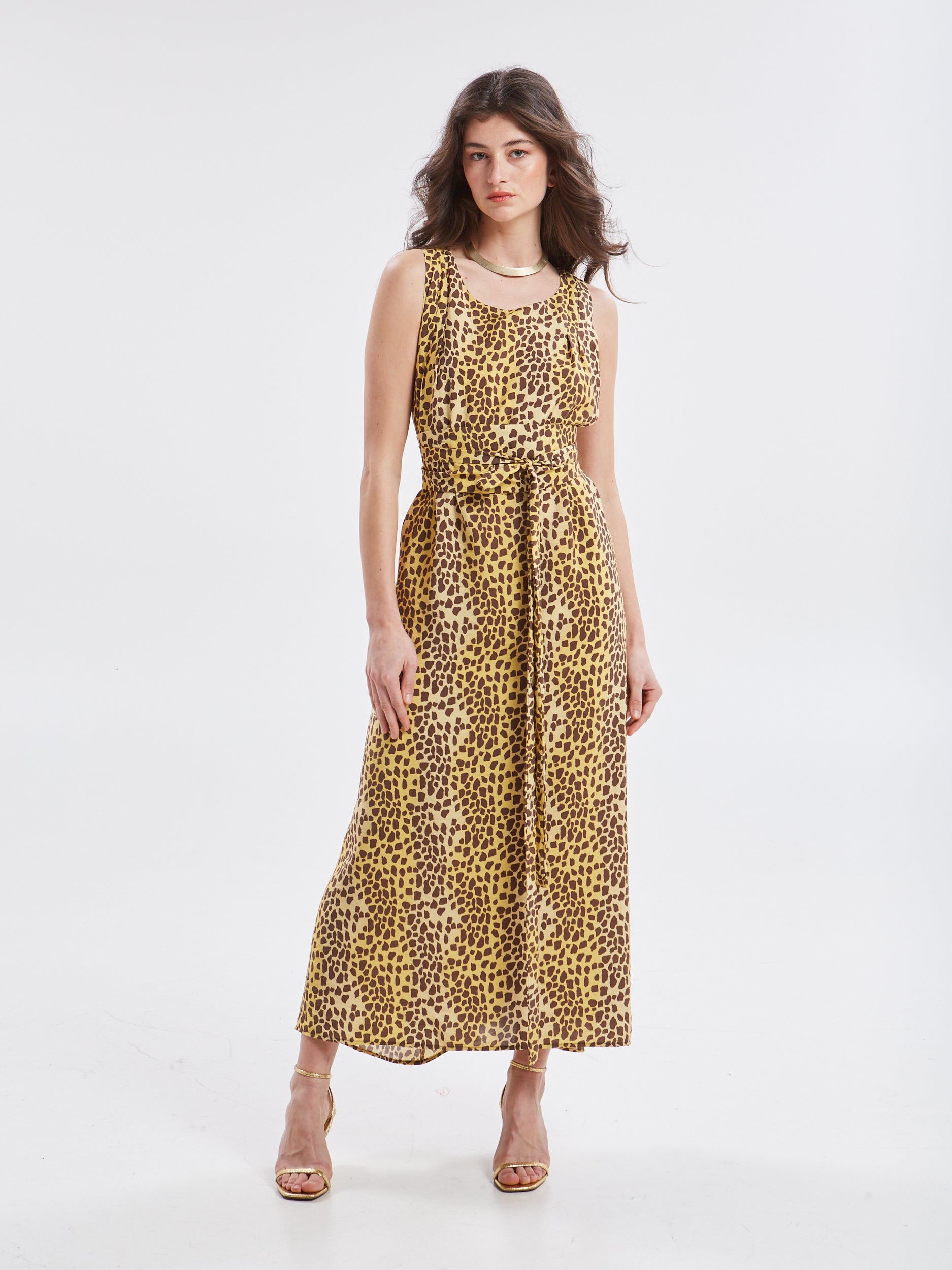 Leslie rayon leopard dress