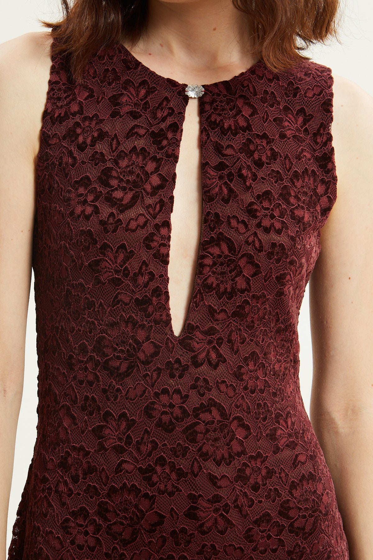 Davina lace bordeaux dress