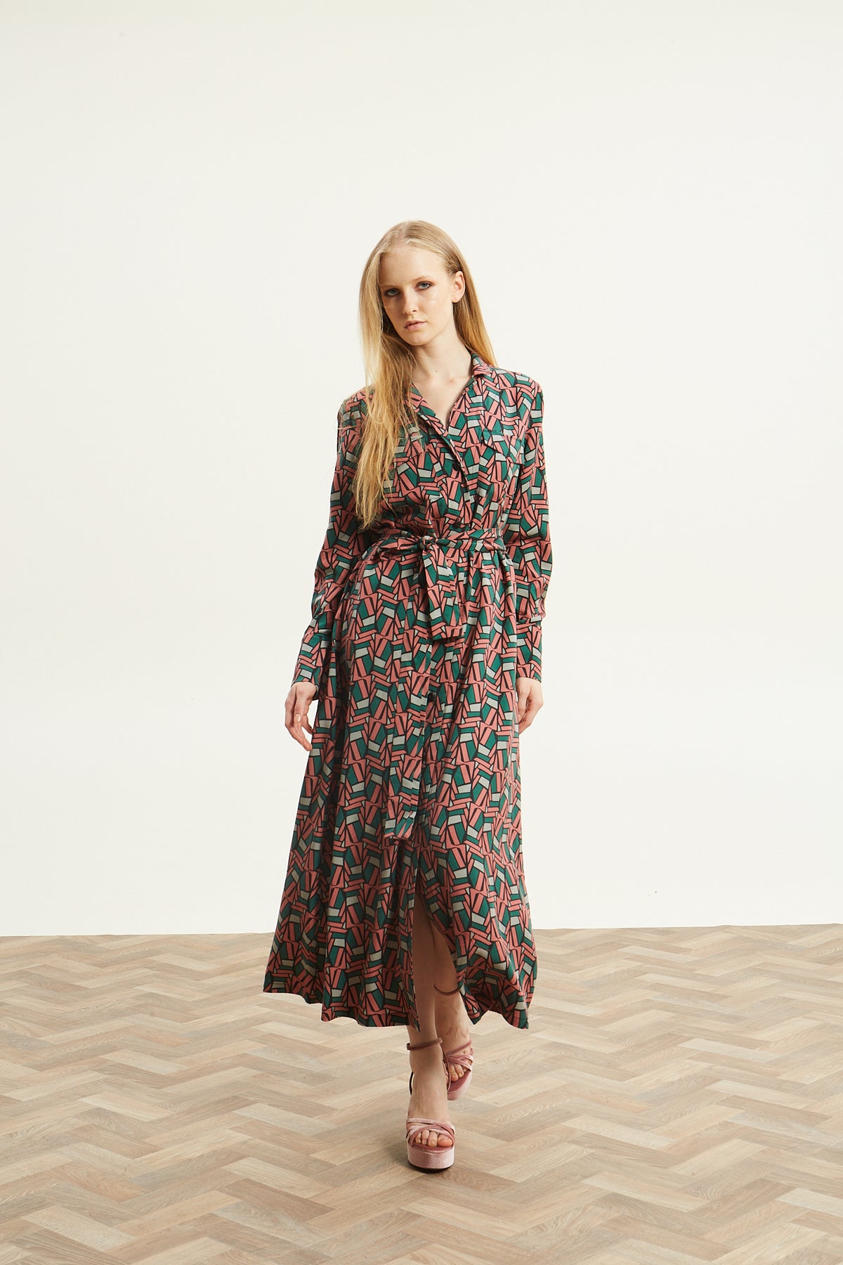Amora printed shirtdress
