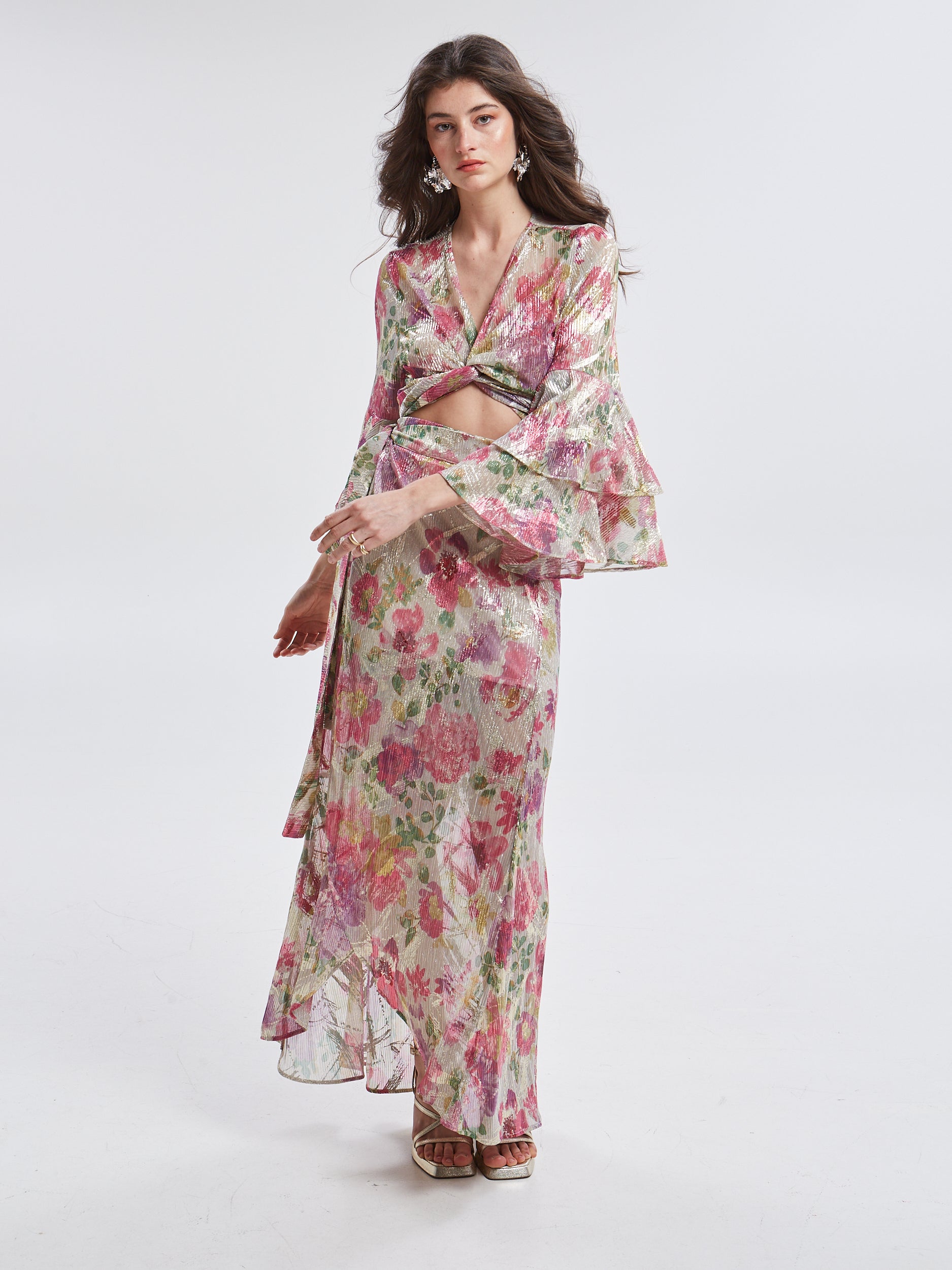 Amaris floral wrap skirt