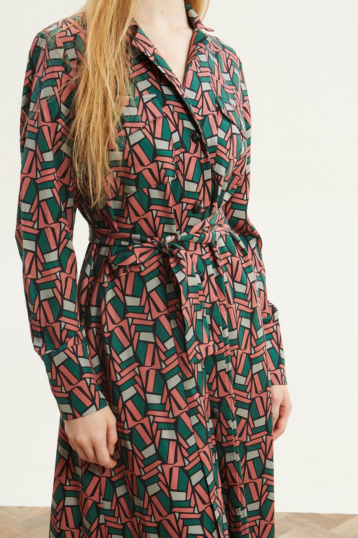 Amora printed shirtdress