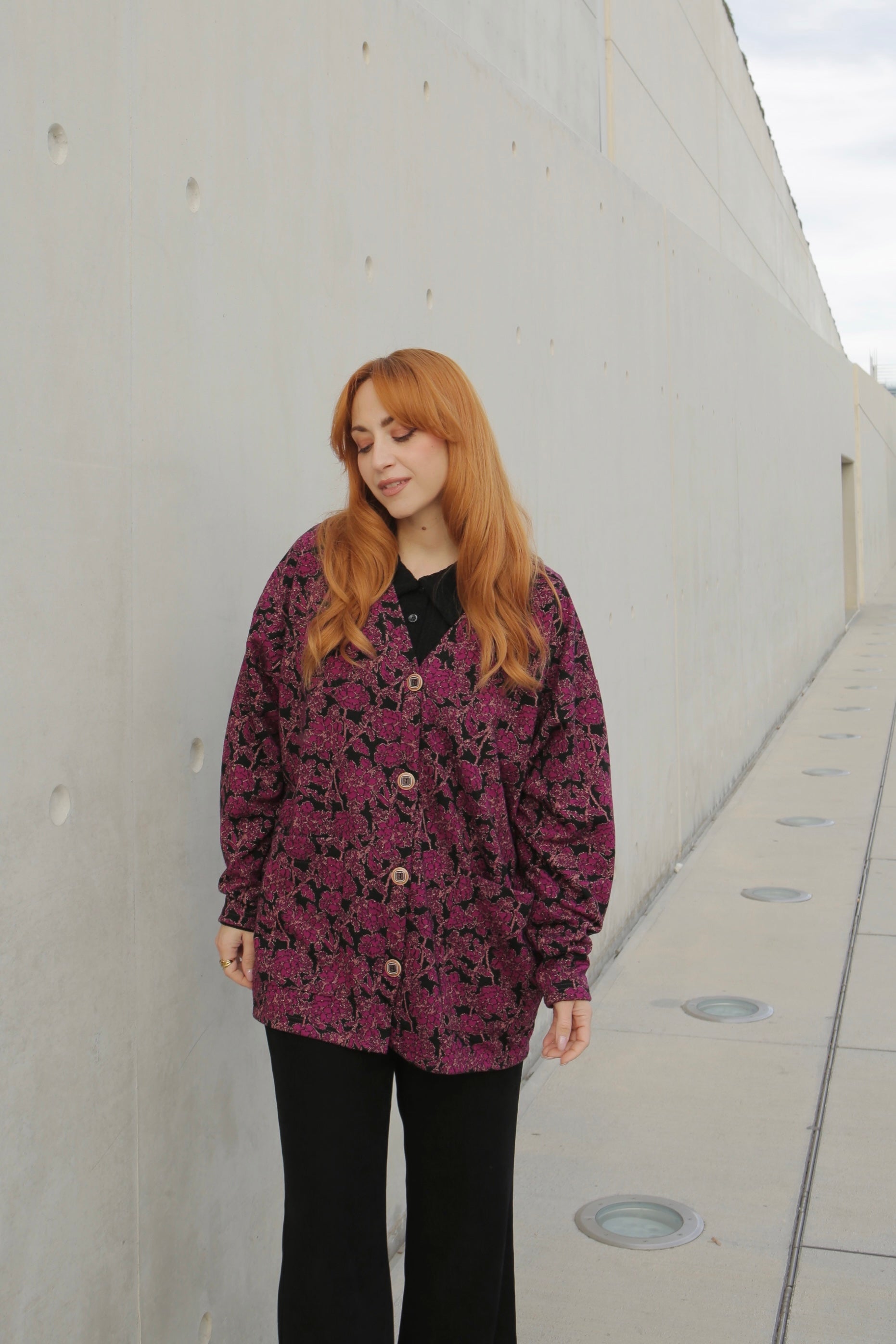 Maeve floral purple cardigan