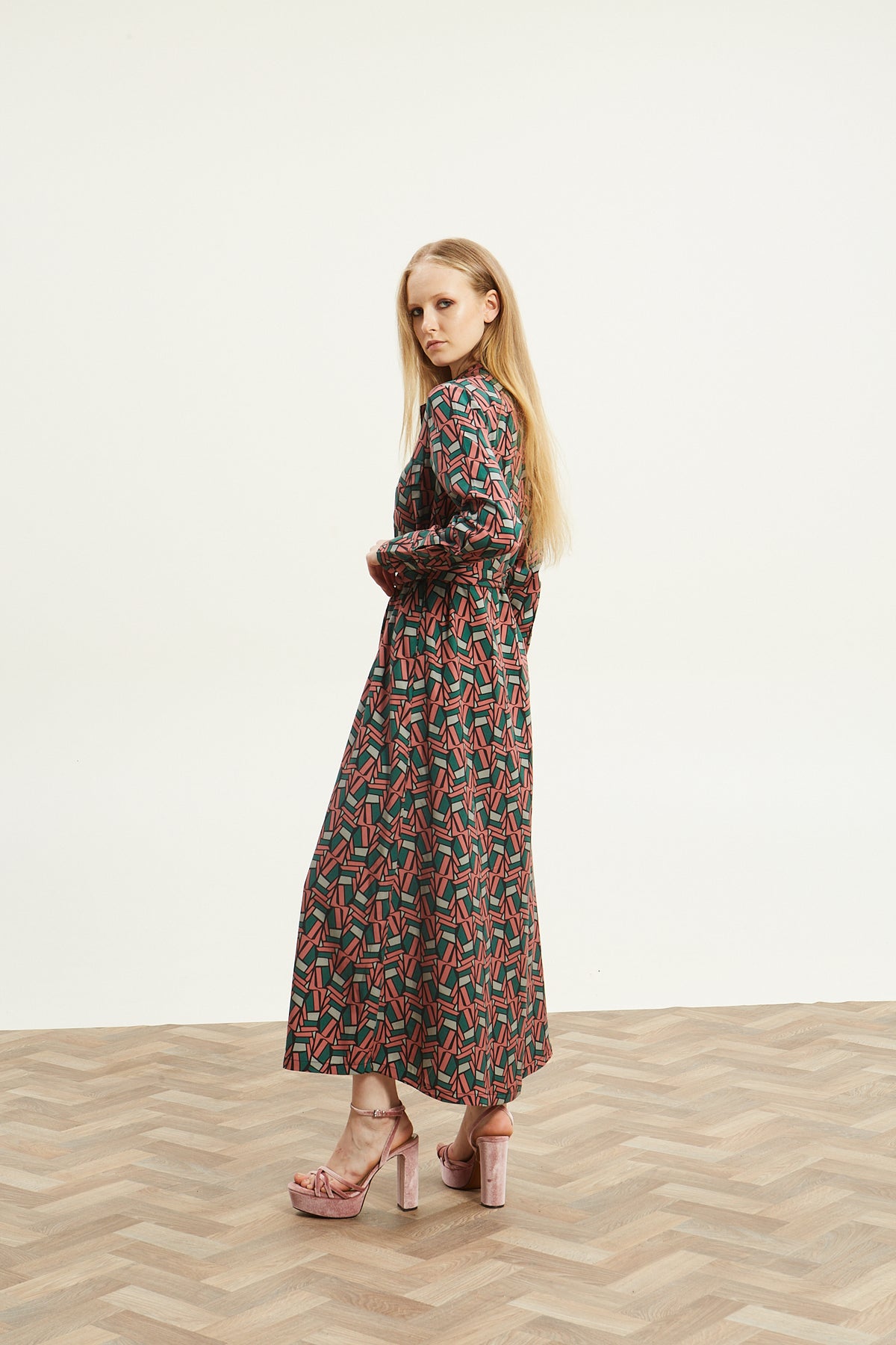 Amora printed shirtdress