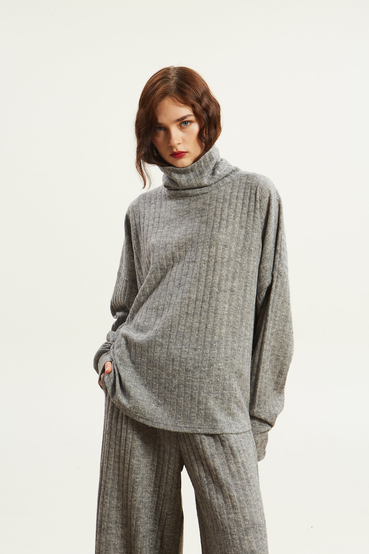 Celia knitted grey sweater