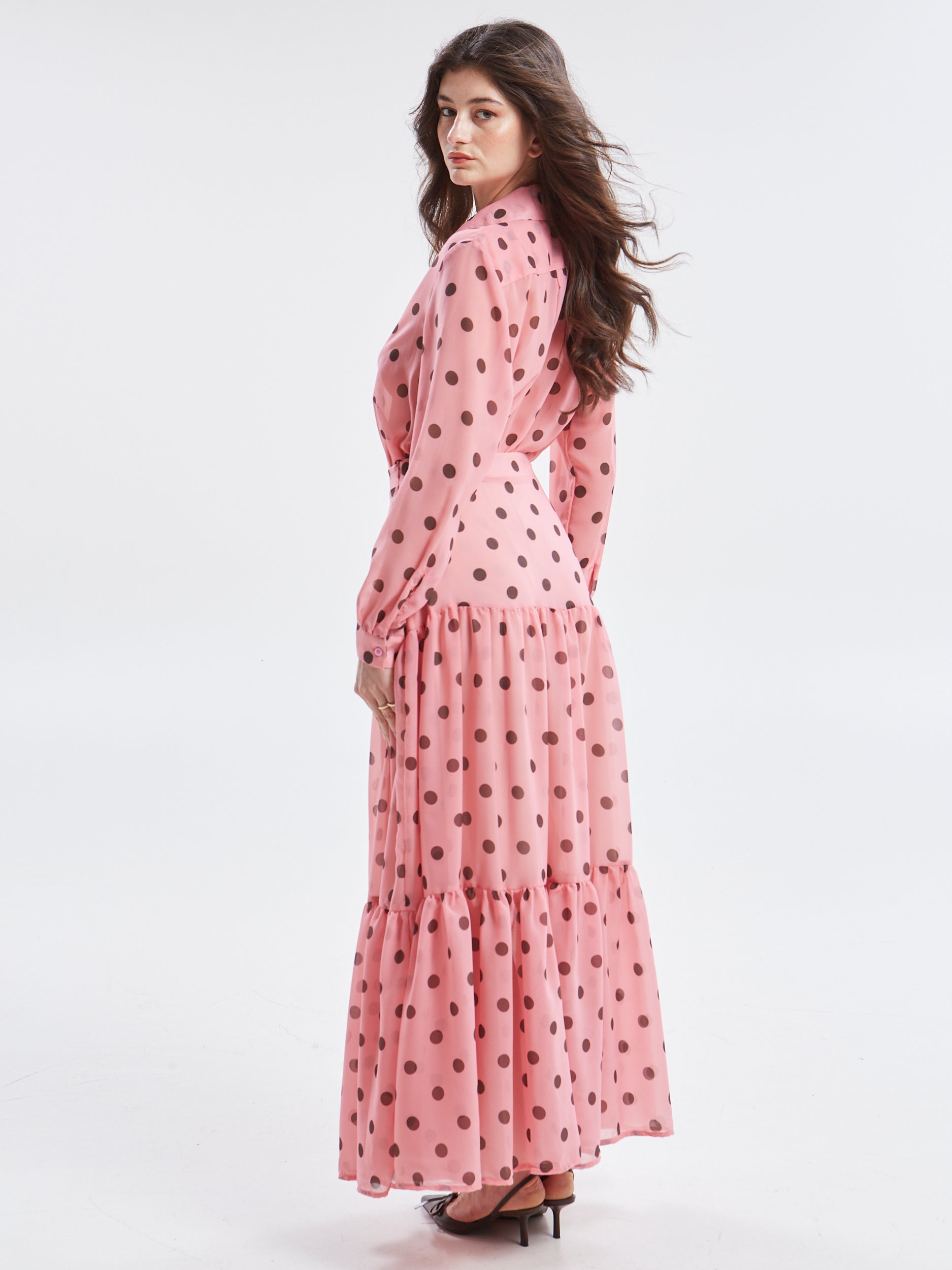 Aelia polka dot ruffle shirt