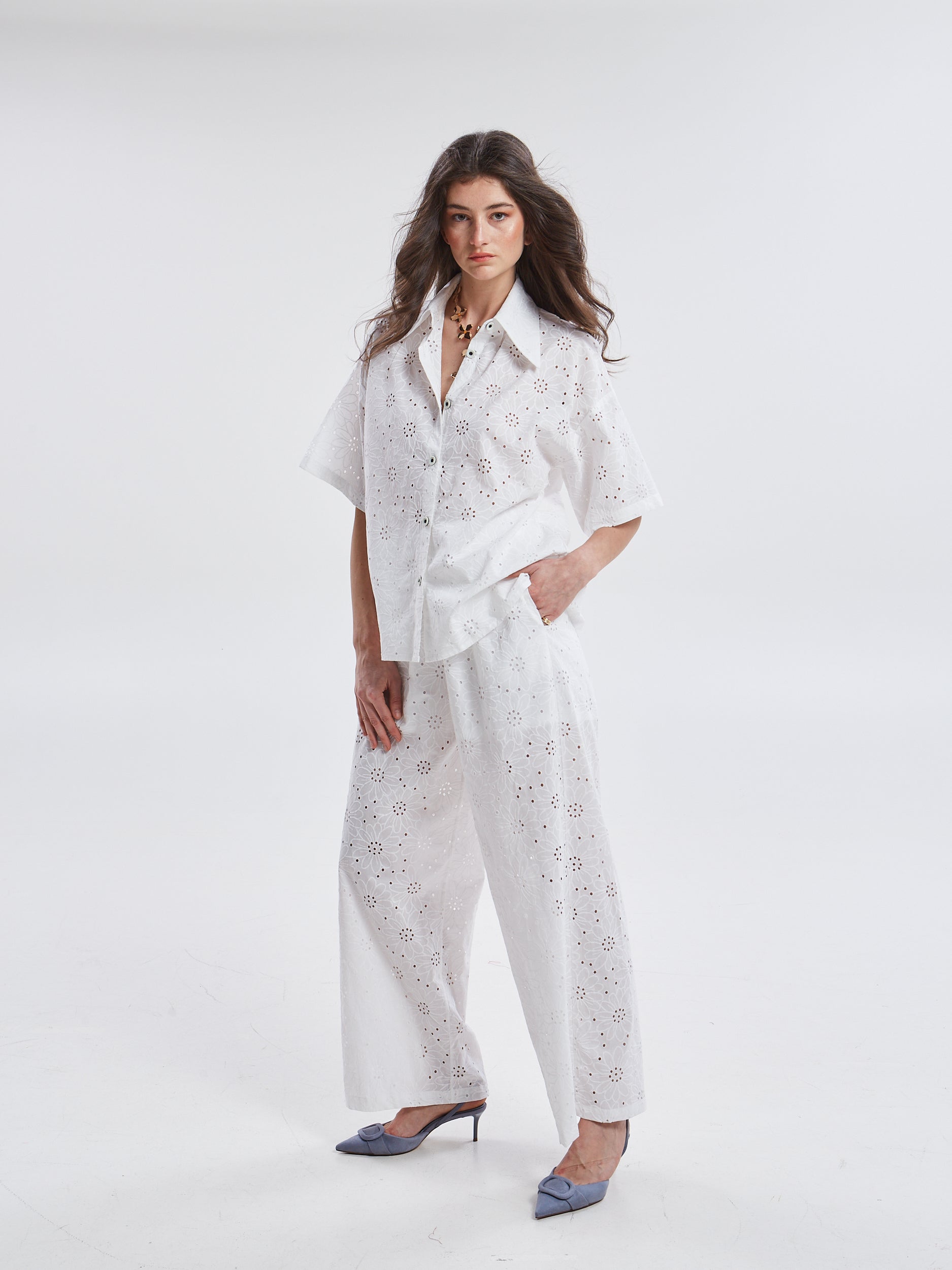 Aurelia broderie white shirt