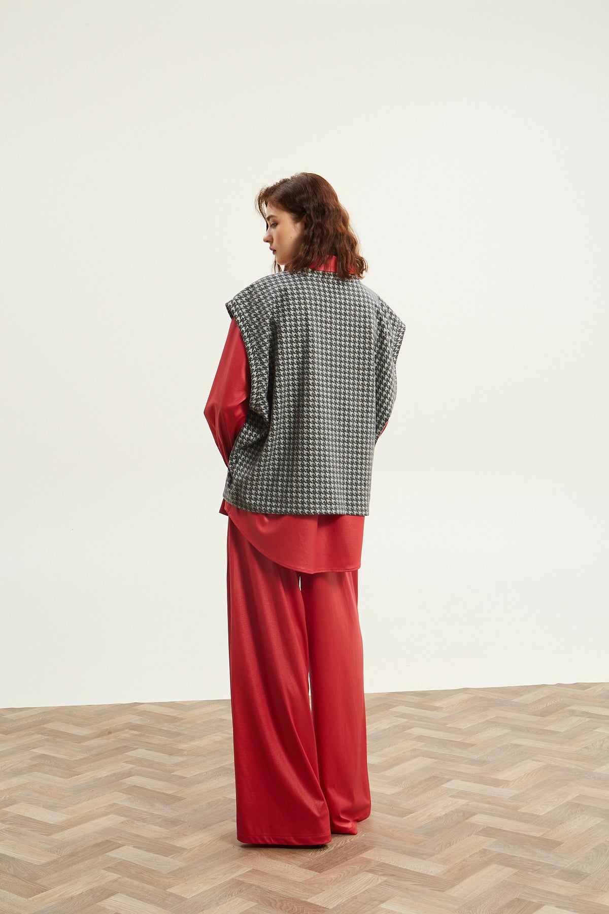 Leslie pied de poule grey vest