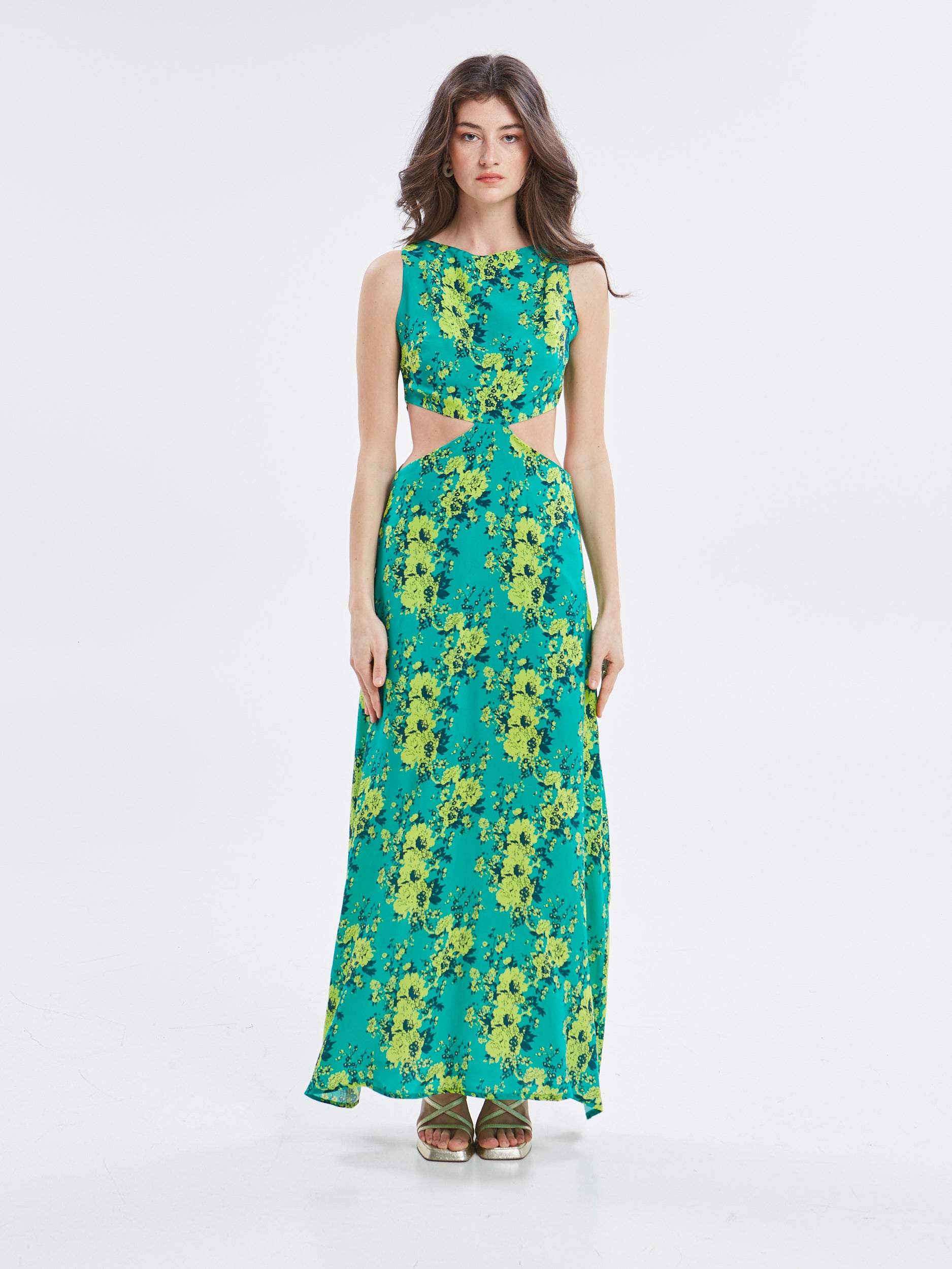 Tahlia cupro floral dress