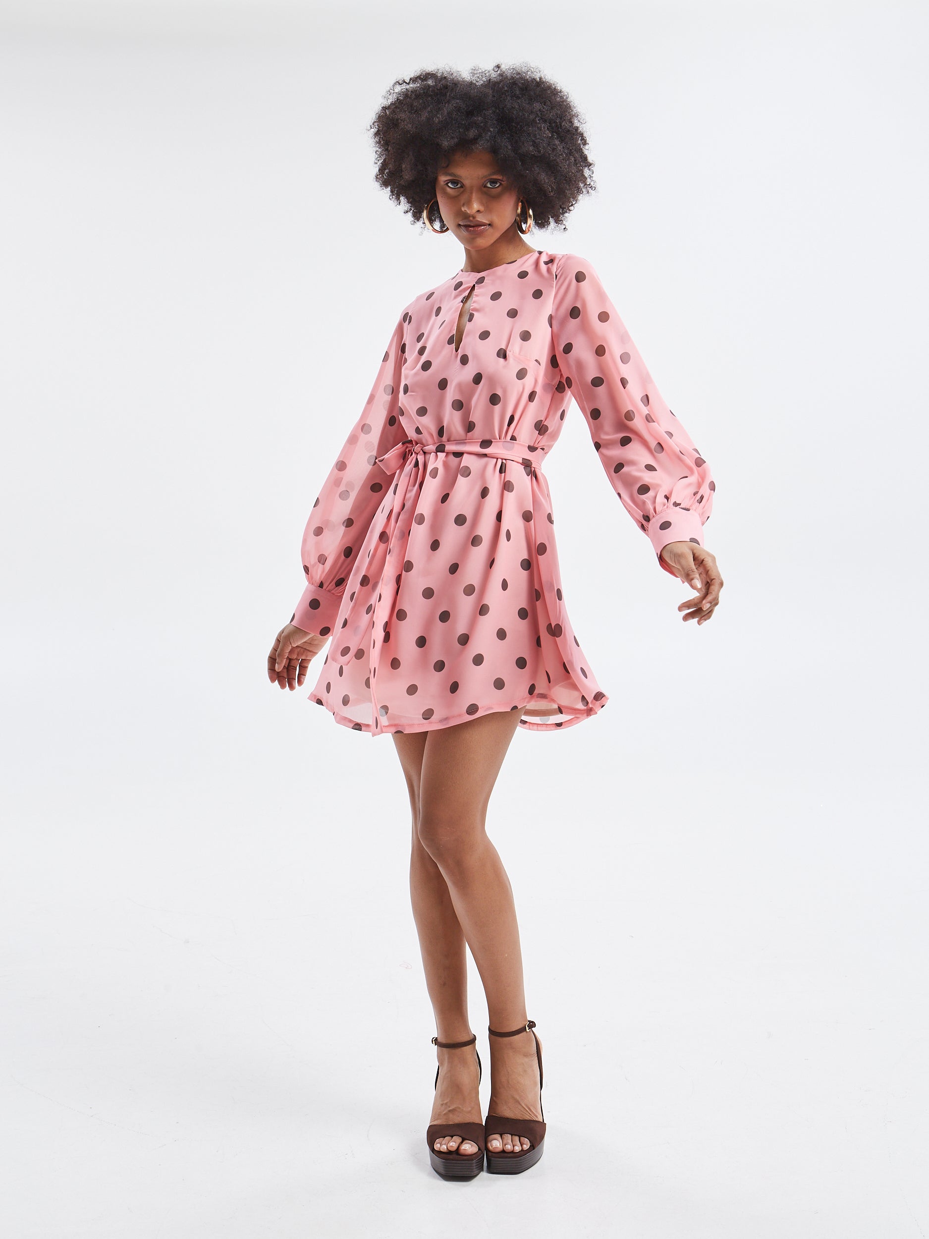 Aelia polka dot mini dress