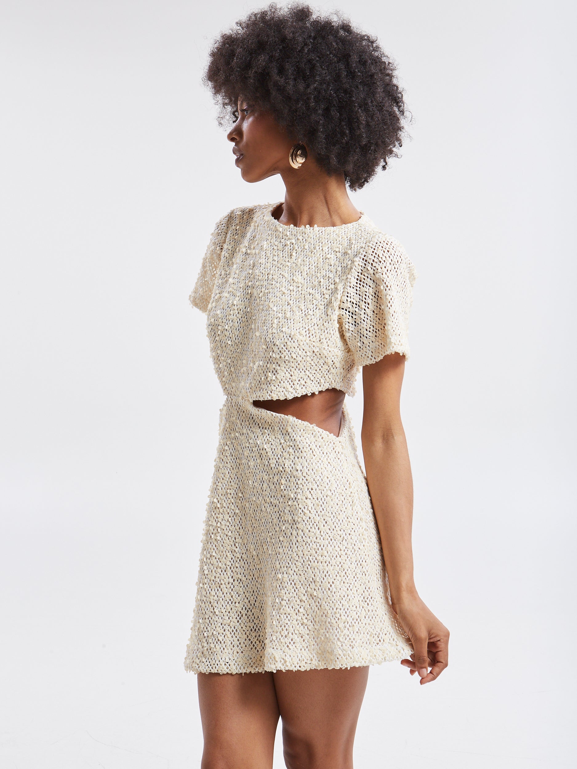 Estelle sequin cut out dress