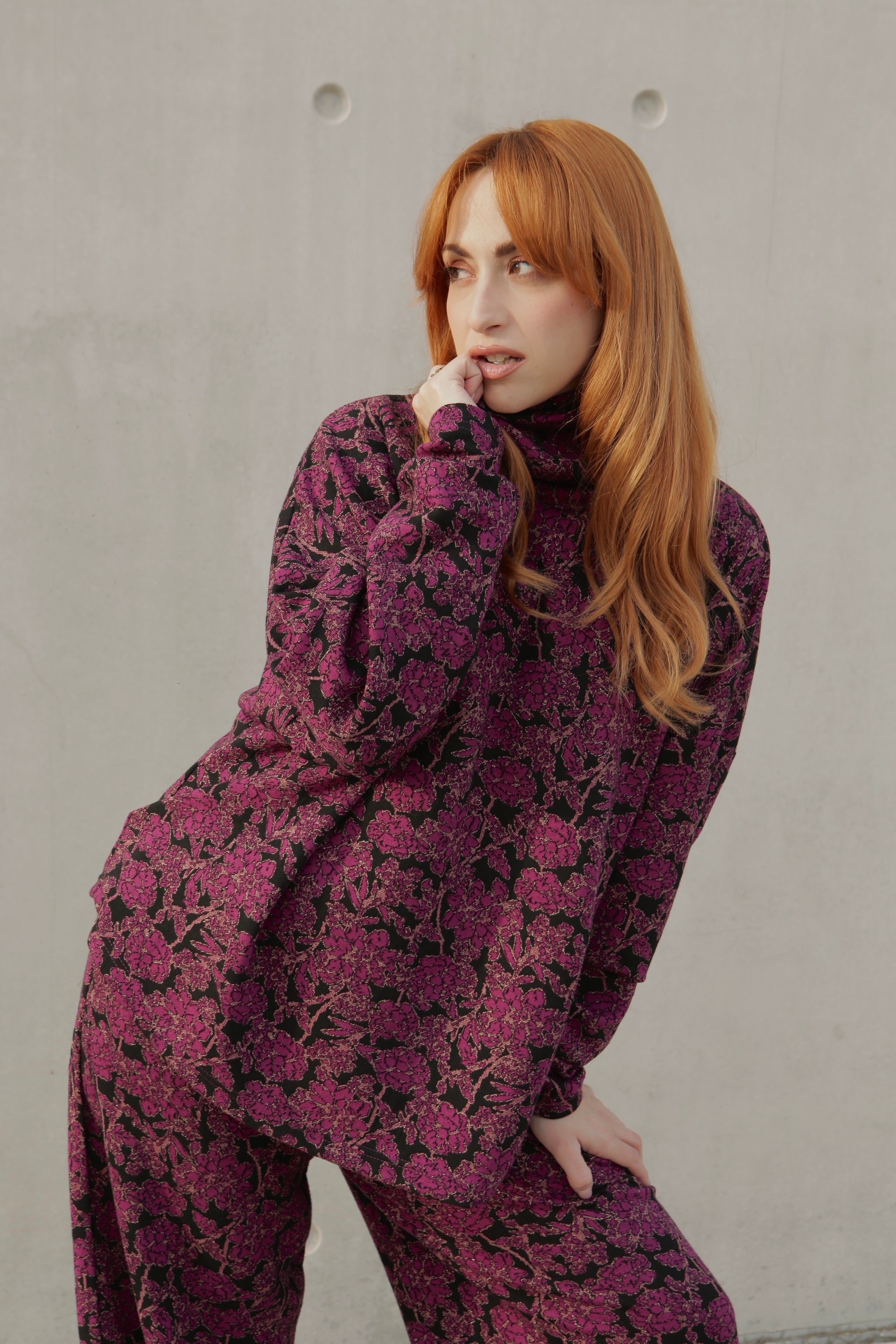 Maeve floral purple sweater