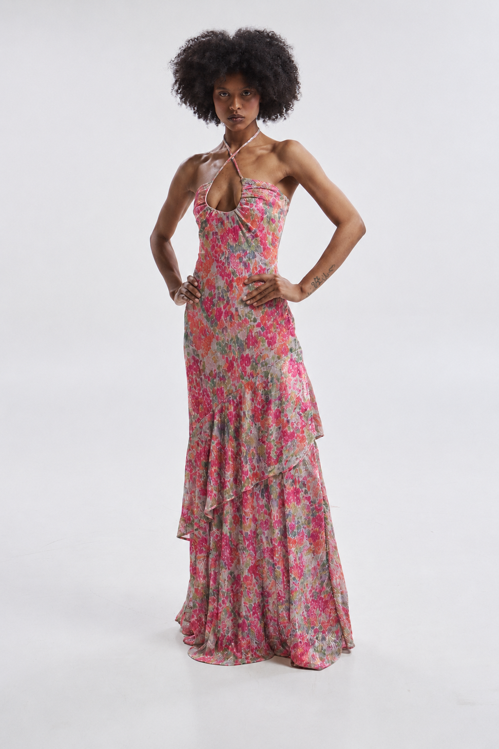 Amaris floral ruffle dress